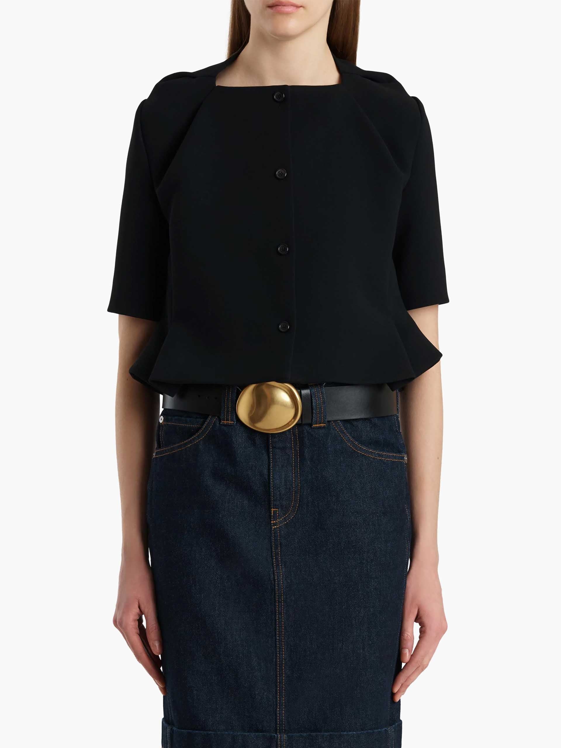 KHAITE - Jacke Franc aus Crêpe für Damen Schwarz - Black