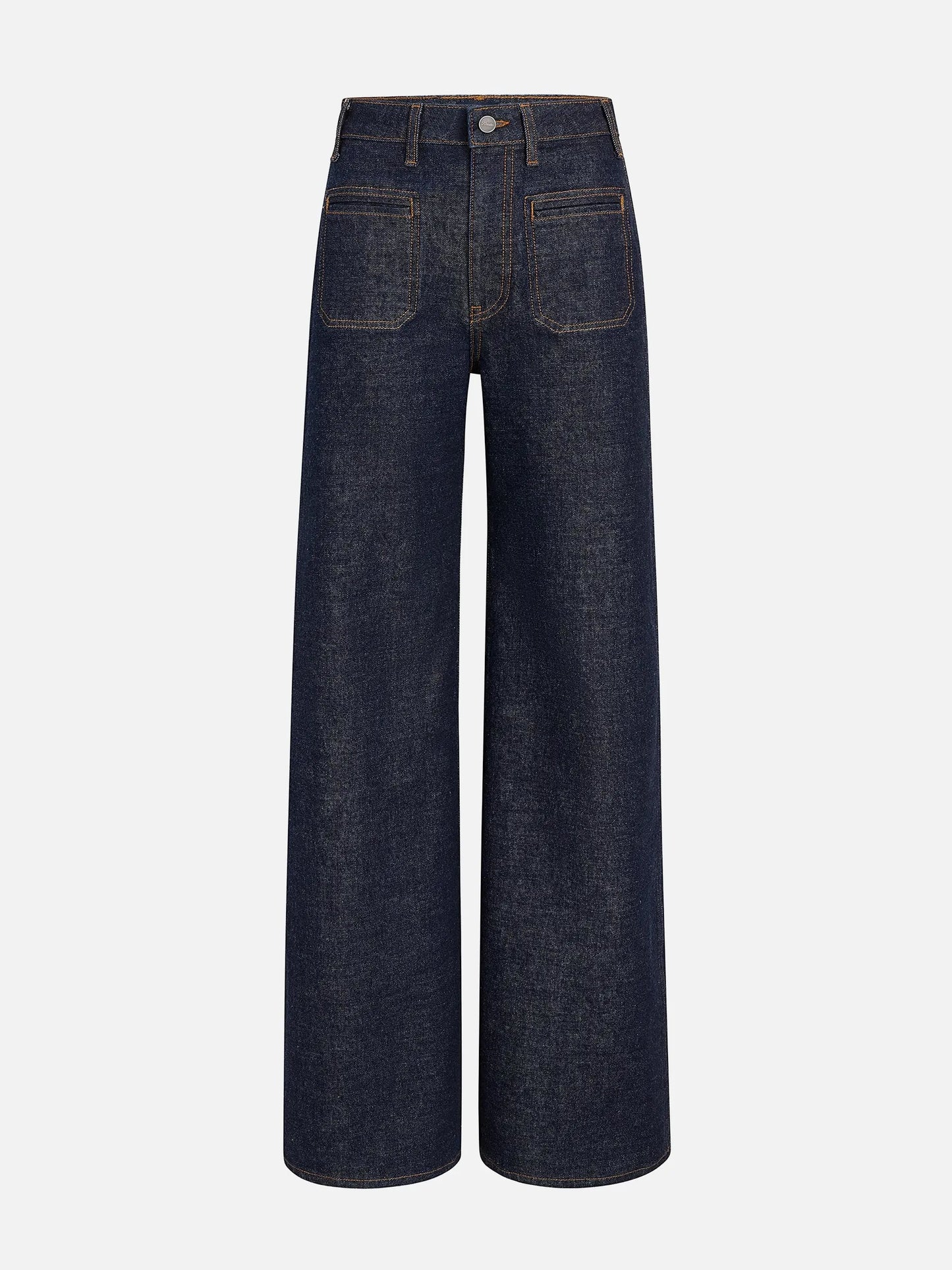 KHAITE - High-Waist Wide-Leg Jeans Delmonico für Damen Dunkelblau Rinse - Benson