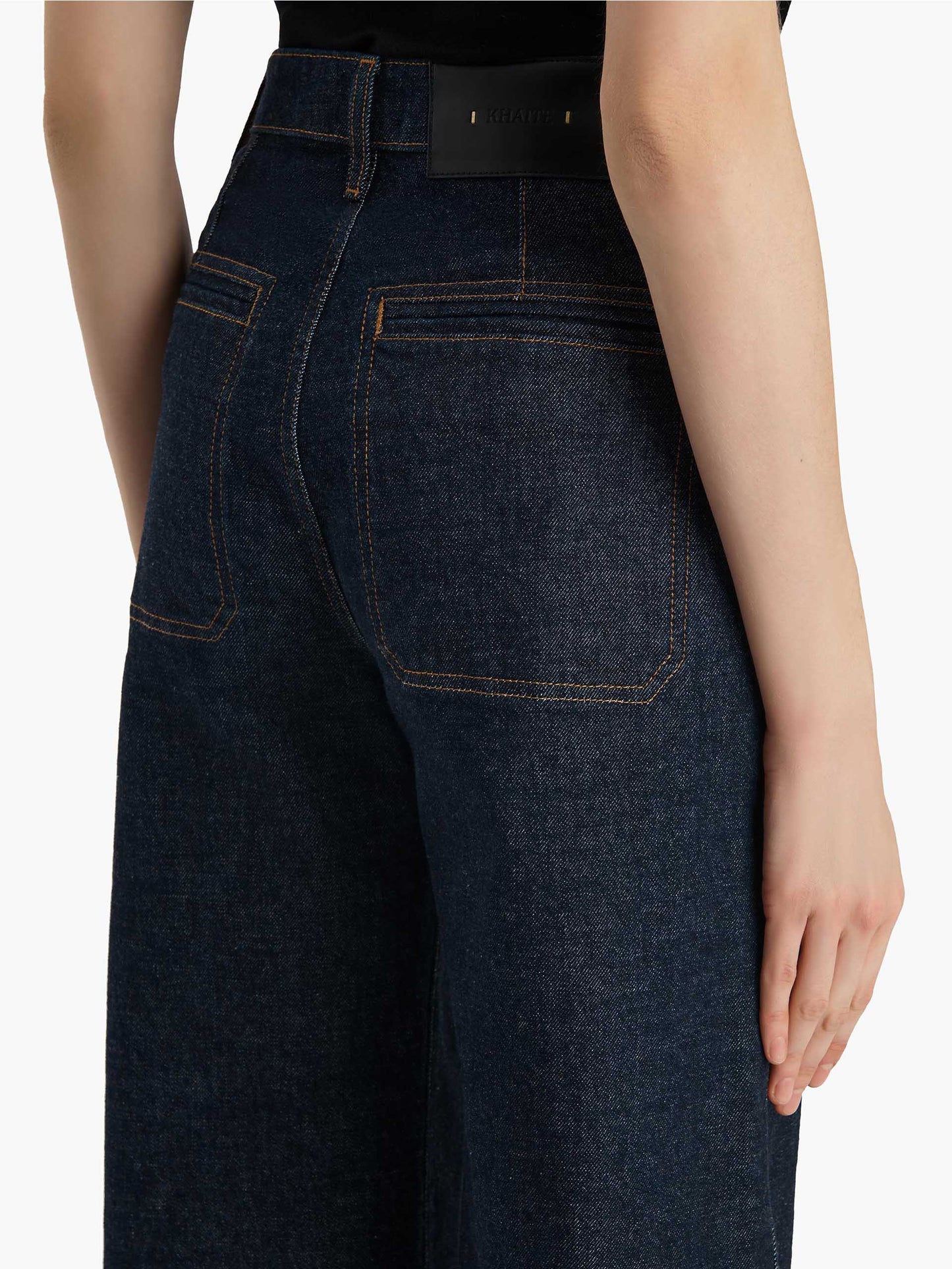 KHAITE - High-Waist Wide-Leg Jeans Delmonico für Damen Dunkelblau Rinse - Benson