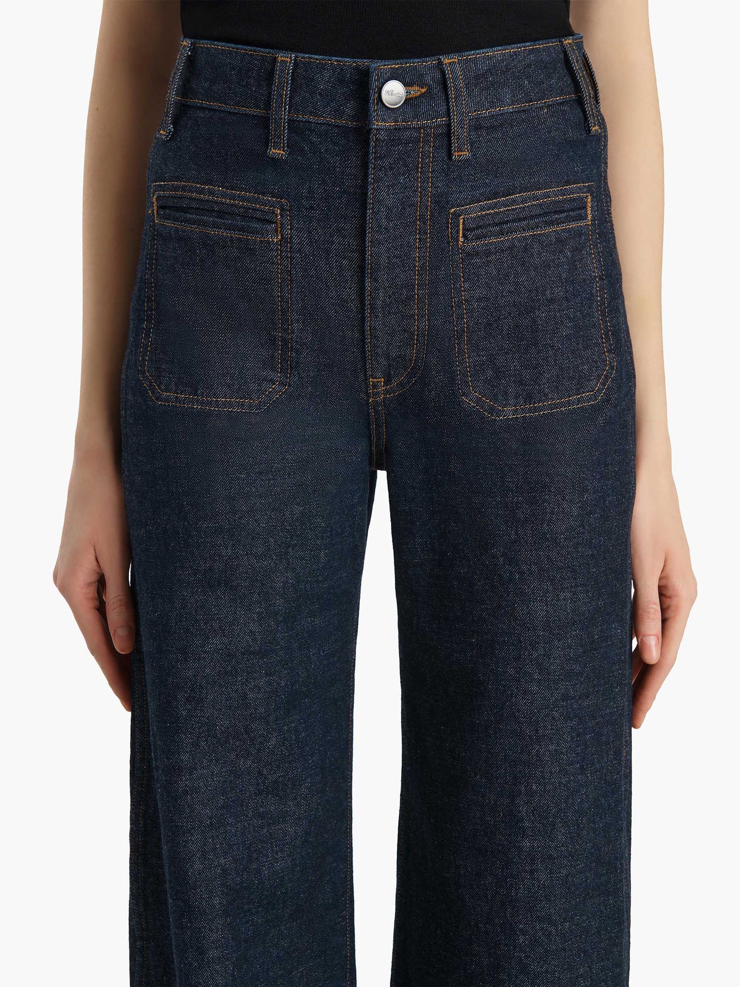 KHAITE - High-Waist Wide-Leg Jeans Delmonico für Damen Dunkelblau Rinse - Benson