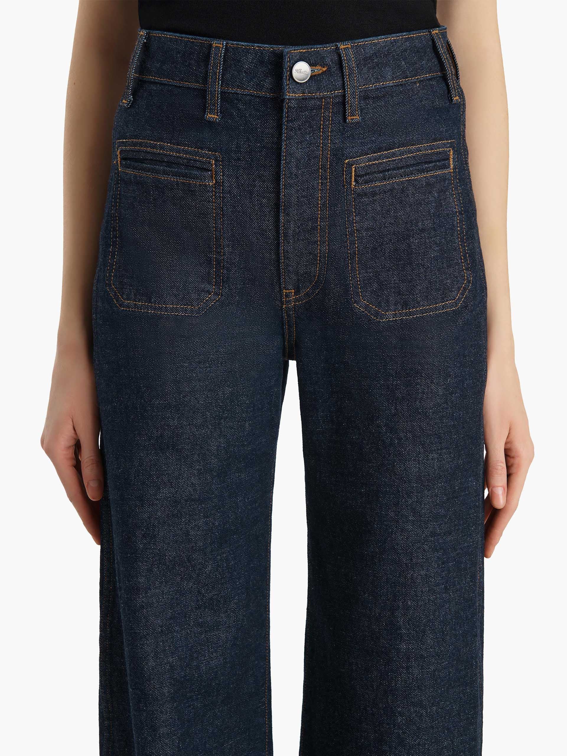 KHAITE - High-Waist Wide-Leg Jeans Delmonico für Damen Dunkelblau Rinse - Benson