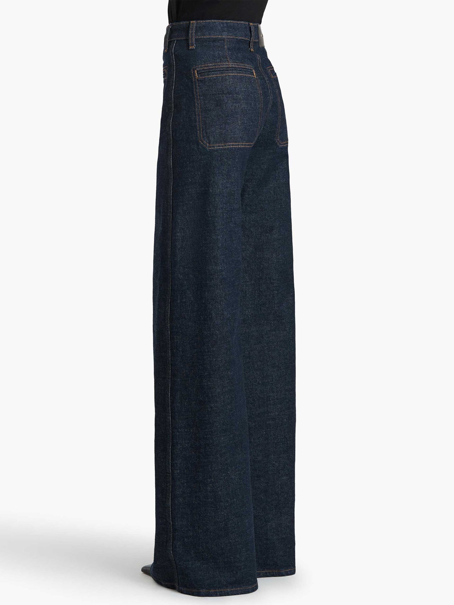 KHAITE - High-Waist Wide-Leg Jeans Delmonico für Damen Dunkelblau Rinse - Benson