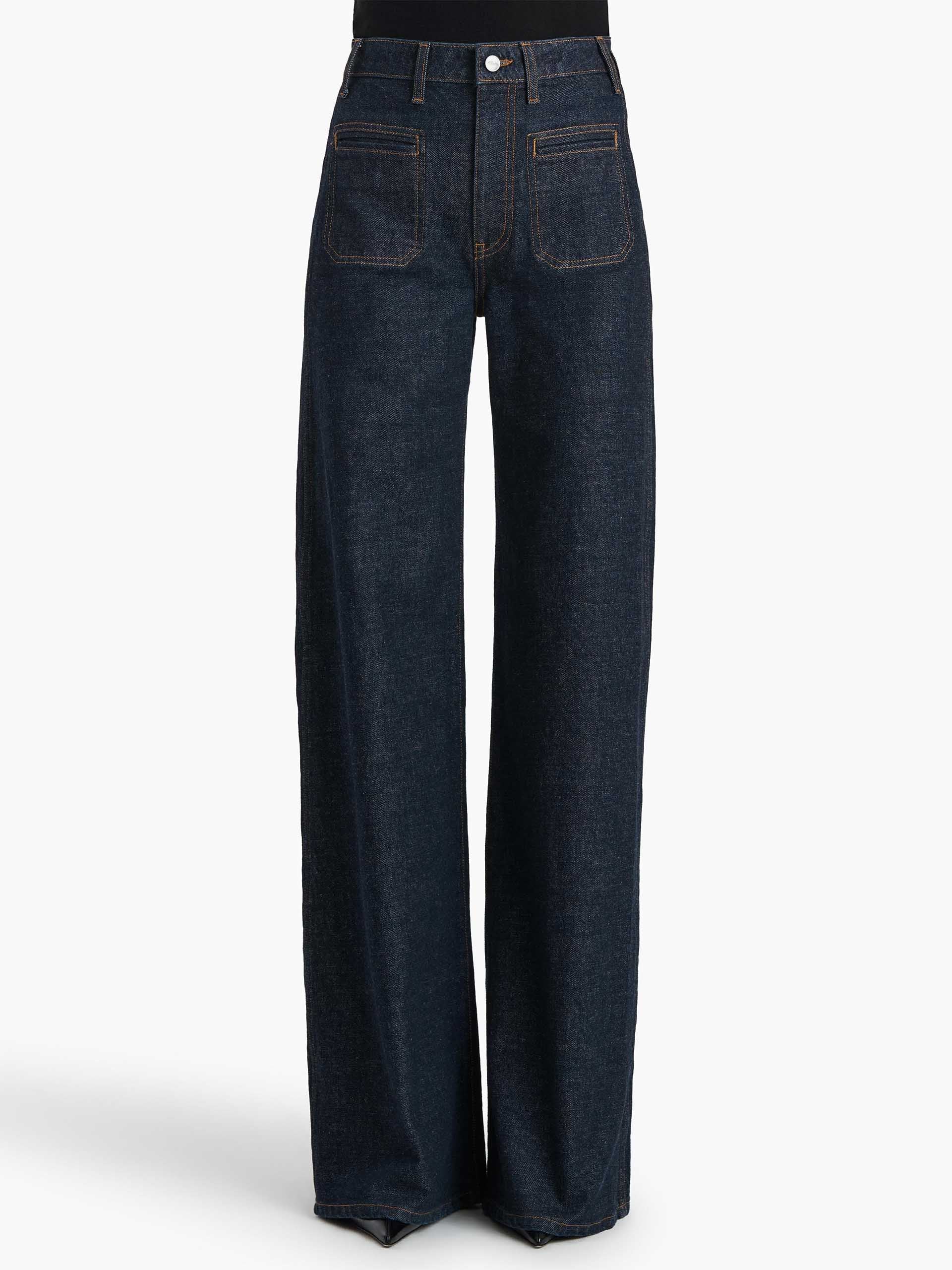 KHAITE - High-Waist Wide-Leg Jeans Delmonico für Damen Dunkelblau Rinse - Benson