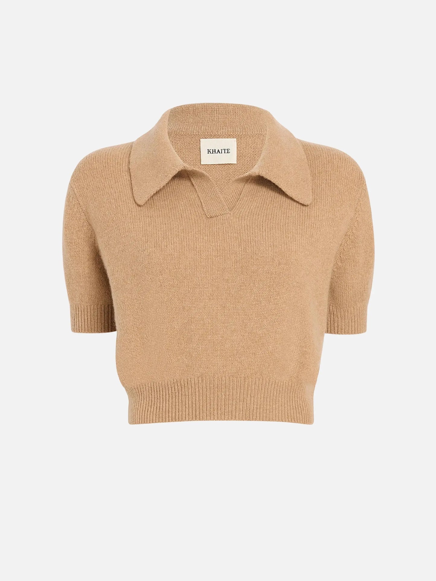 KHAITE - Polo-Pullover Leni aus Kaschmir-Mix für Damen Camel Beige