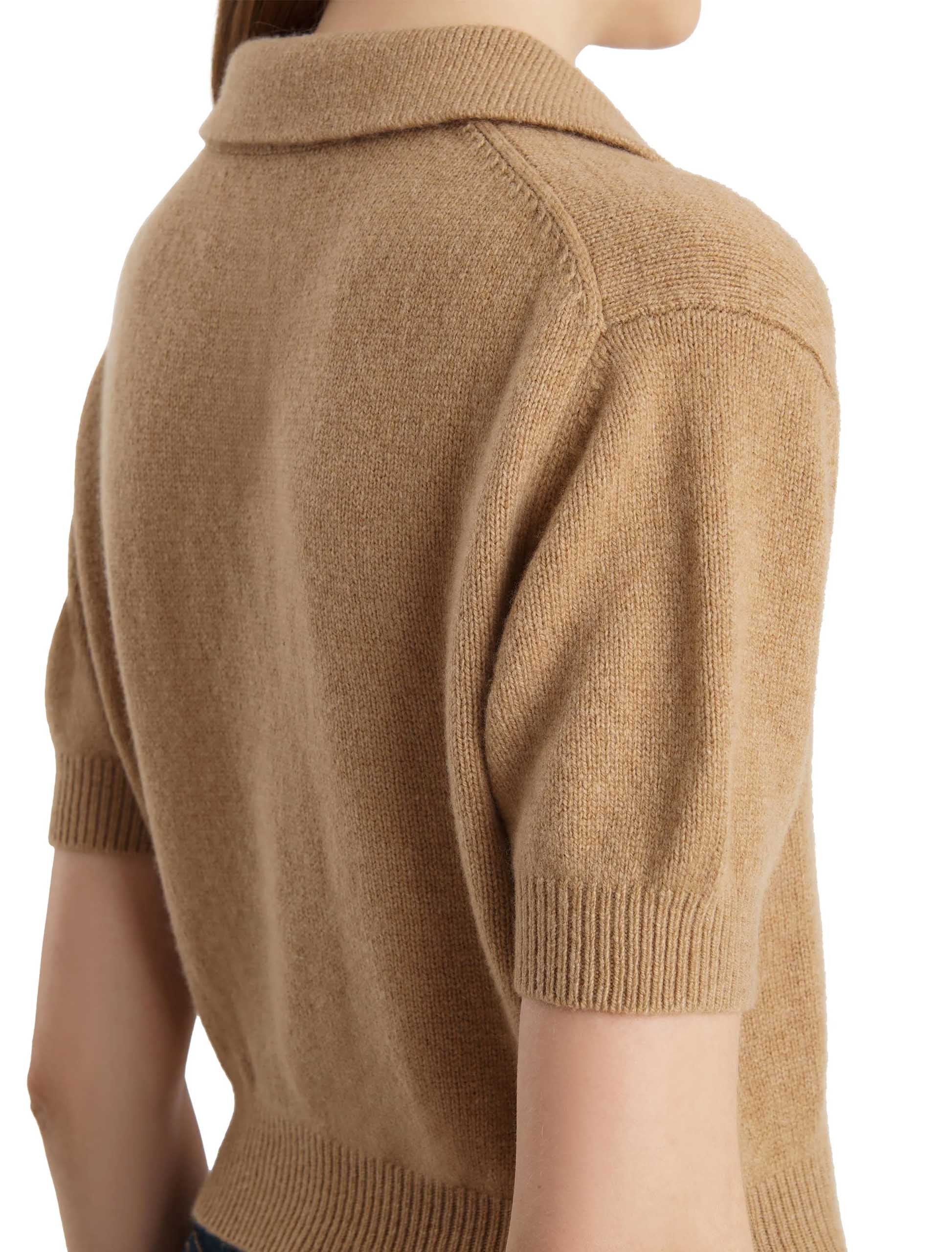 KHAITE - Polo-Pullover Leni aus Kaschmir-Mix für Damen Camel Beige