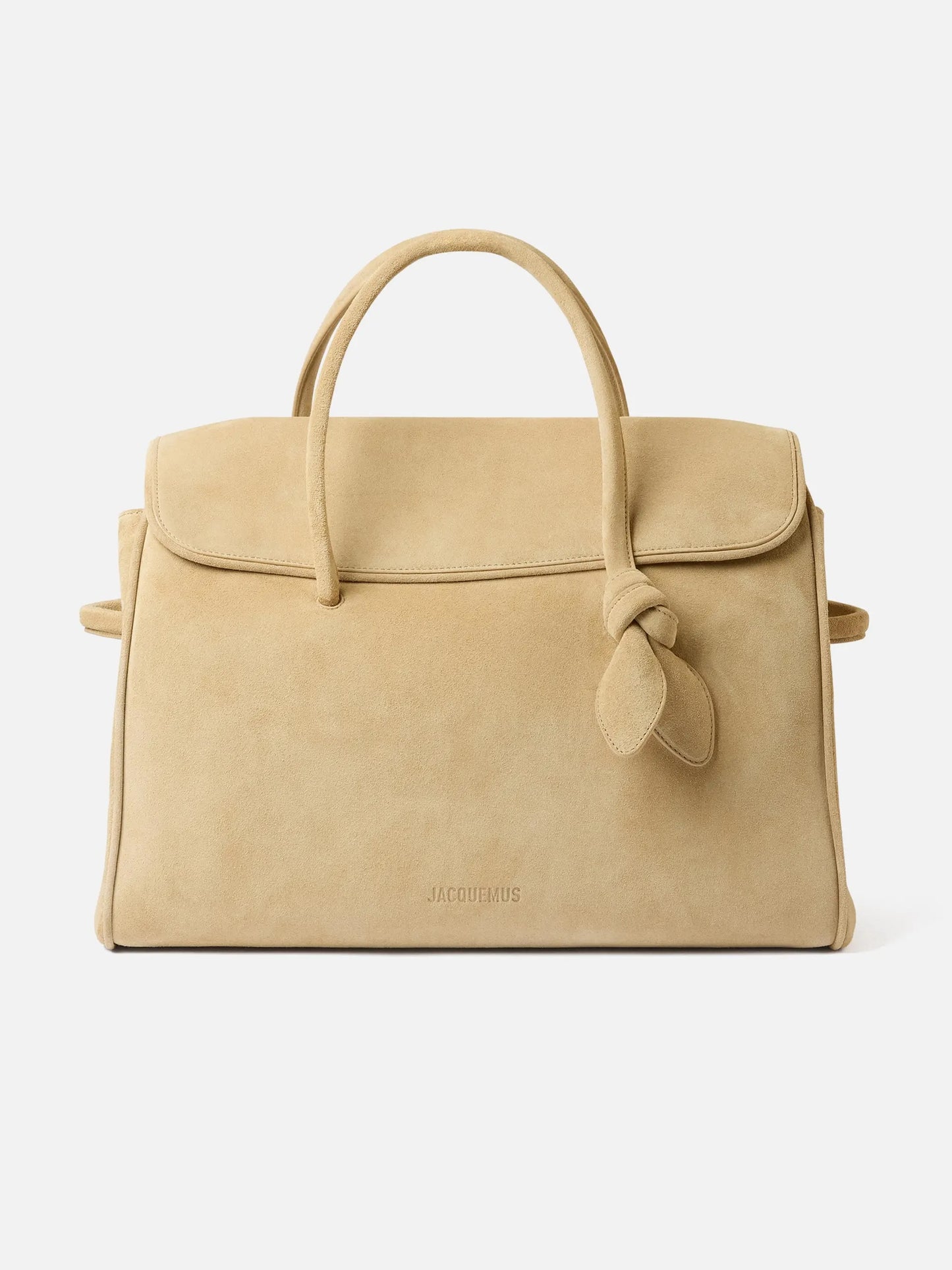 JACQUEMUS - Tote Bag Turismo Flap aus Veloursleder Beige Suede
