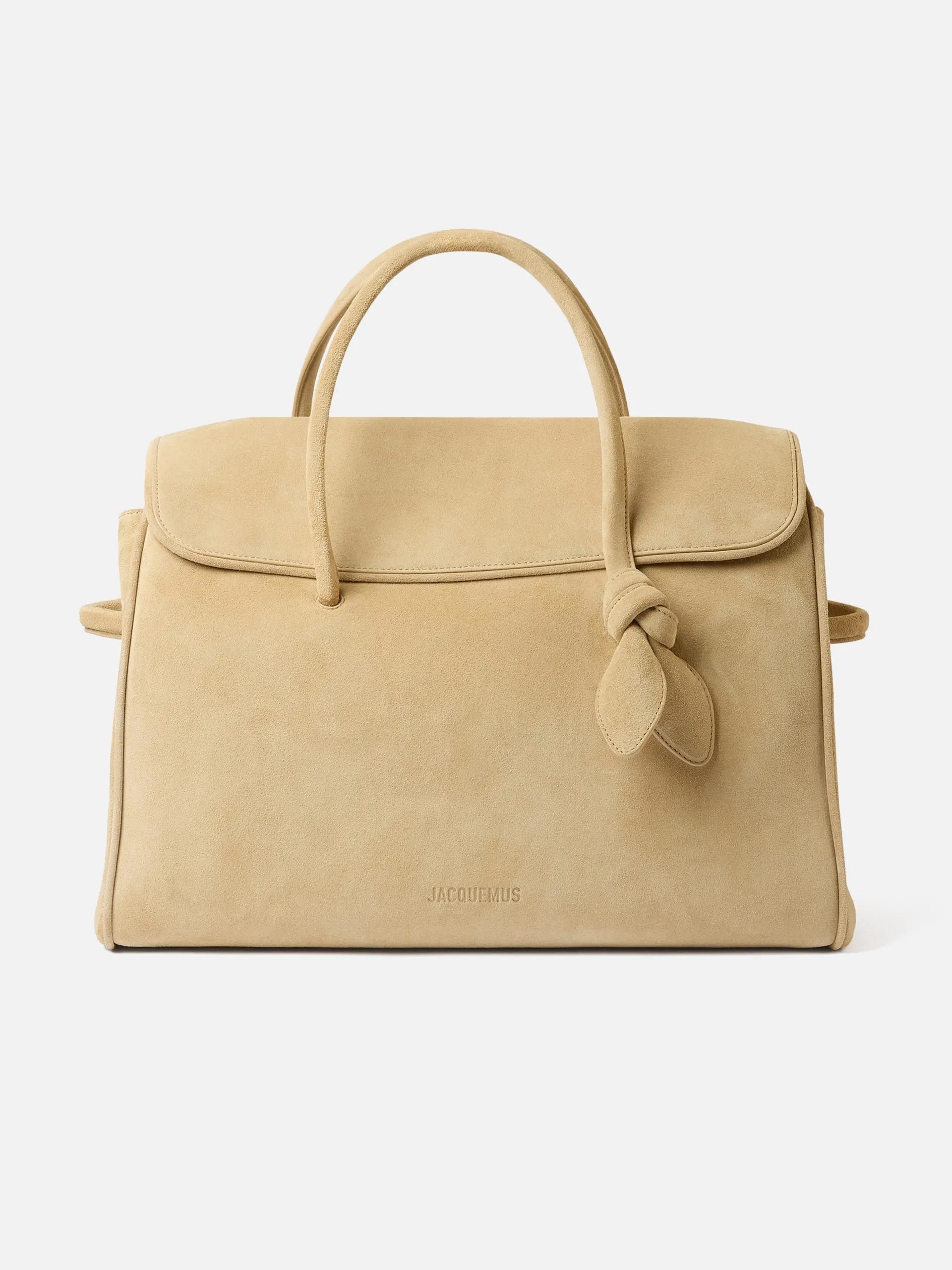 JACQUEMUS - Tote Bag Turismo Flap aus Veloursleder Beige Suede