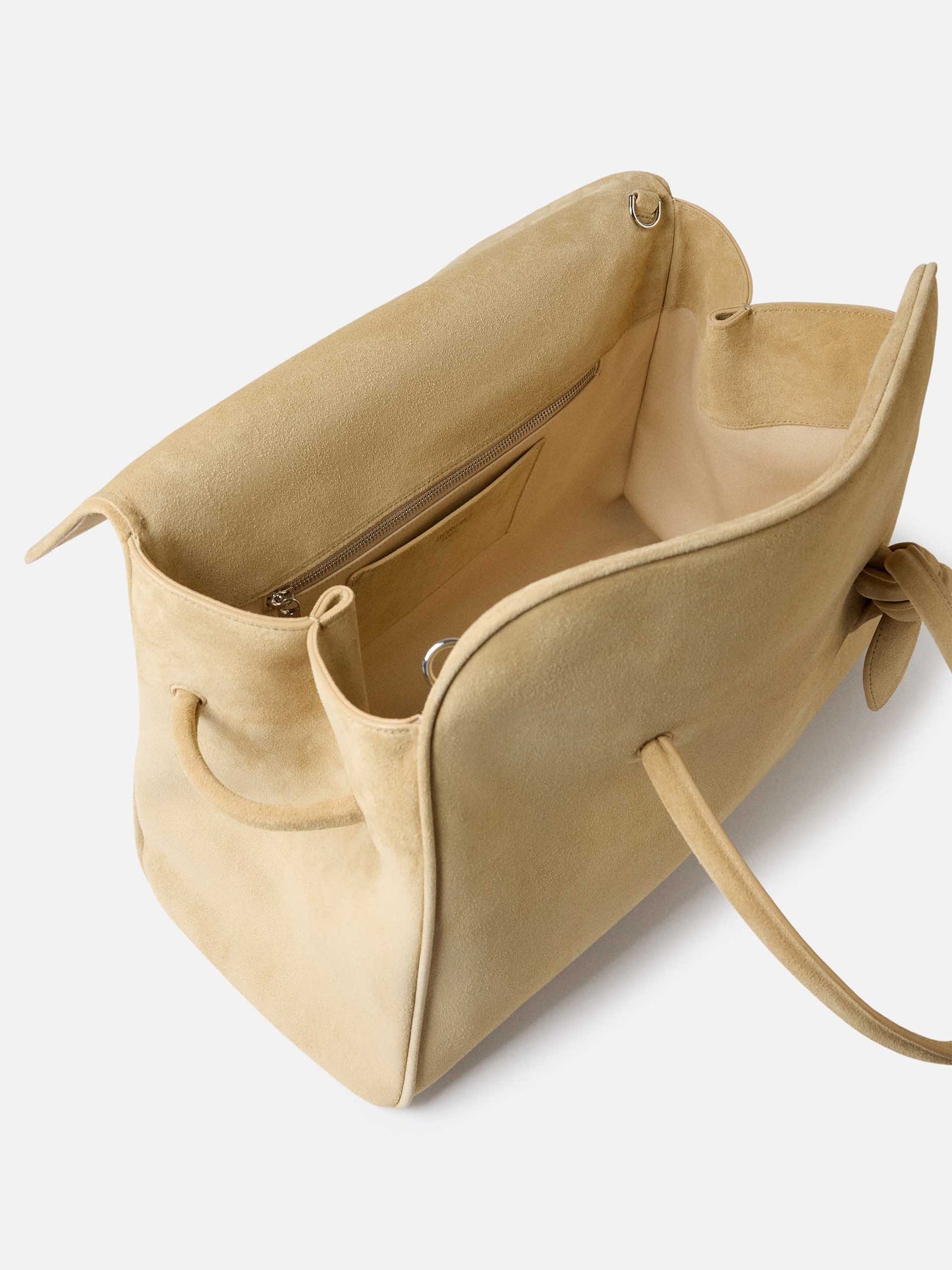 JACQUEMUS - Tote Bag Turismo Flap aus Veloursleder Beige Suede