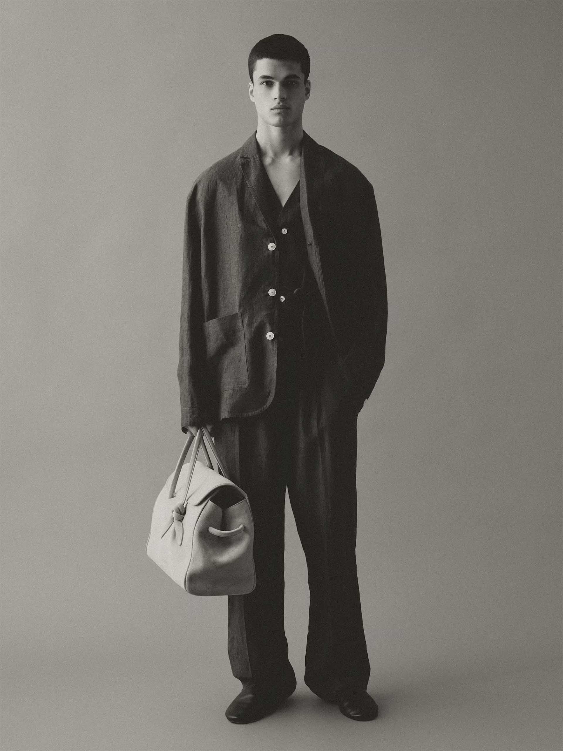 JACQUEMUS - Tote Bag Turismo Flap aus Veloursleder Beige Suede