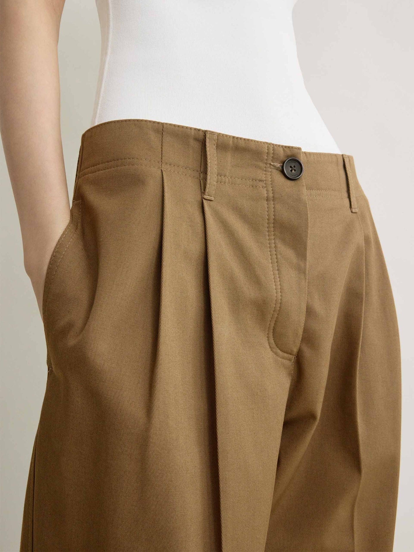TOTEME - Wide-Leg Chinohose für Damen Braun - Brown