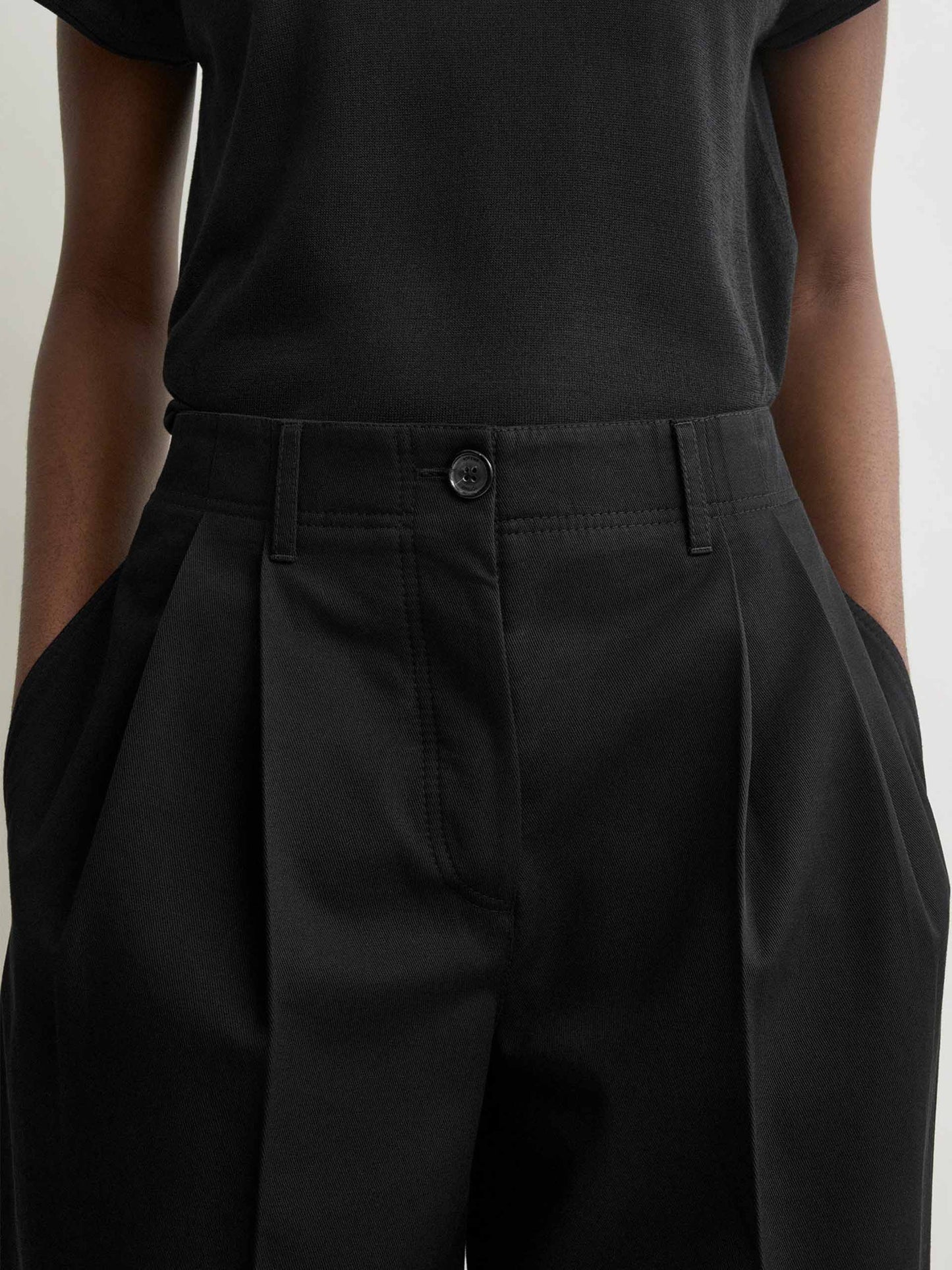 TOTEME - Wide-Leg Chinohose für Damen Schwarz - Black