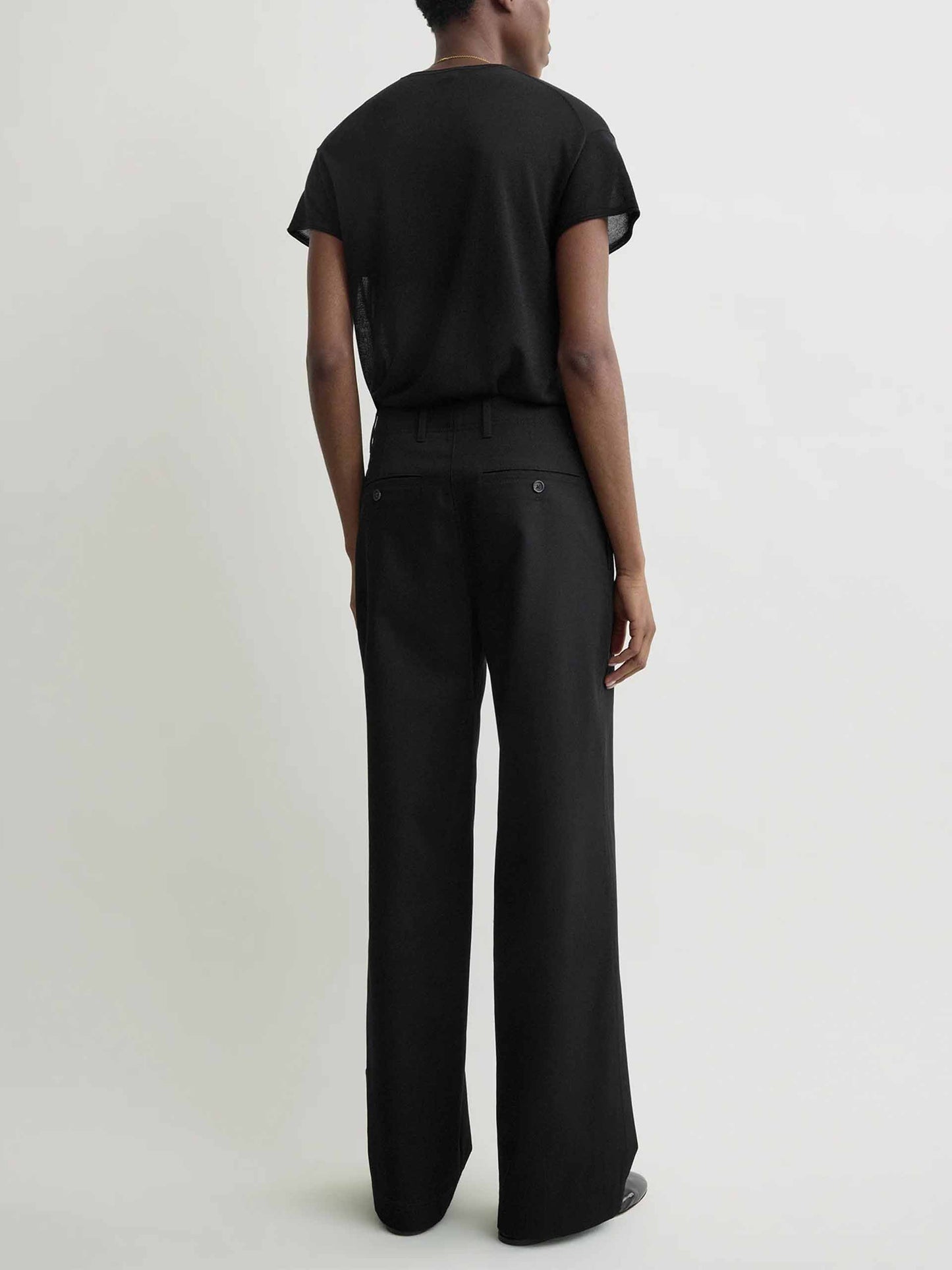 TOTEME - Wide-Leg Chinohose für Damen Schwarz - Black