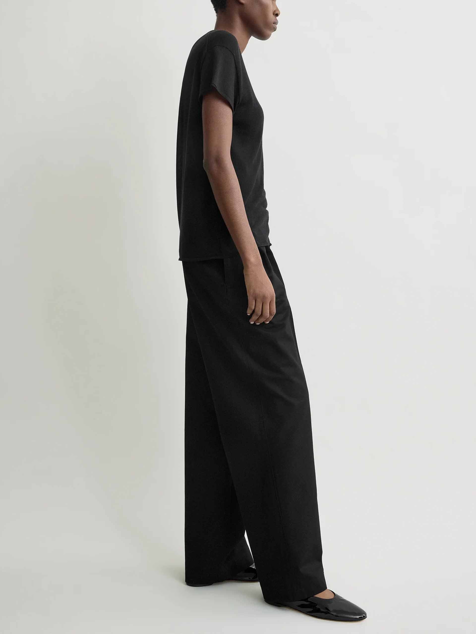 TOTEME - Wide-Leg Chinohose für Damen Schwarz - Black