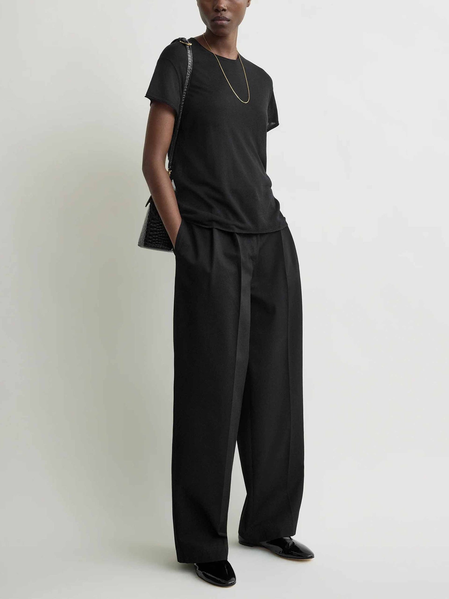 TOTEME - Wide-Leg Chinohose für Damen Schwarz - Black