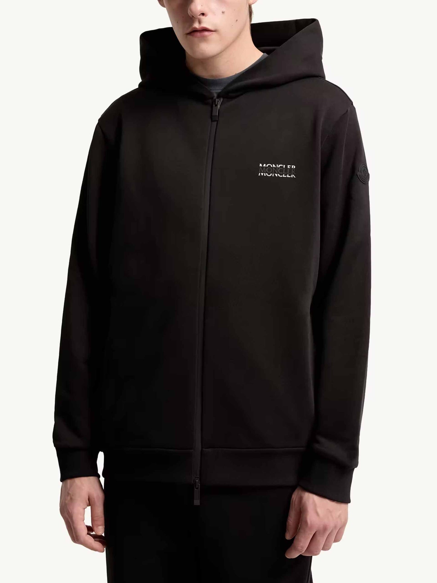 MONCLER - Kapuzenjacke aus Baumwollfleece für Herren