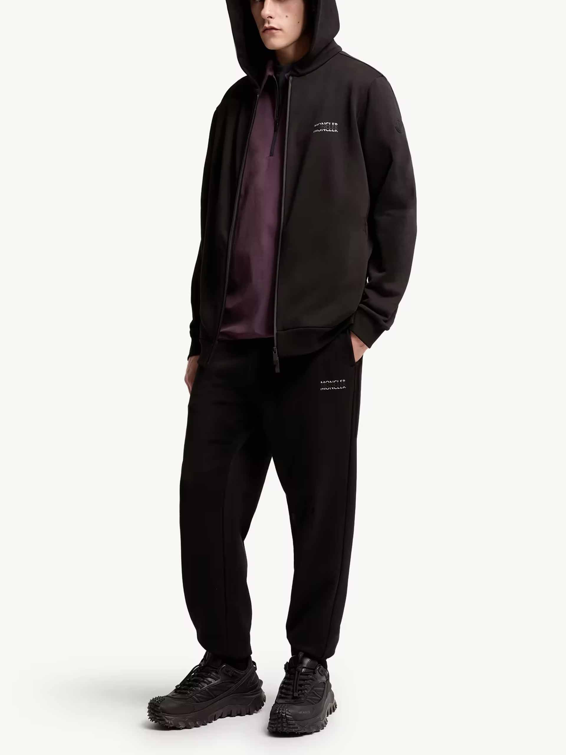 MONCLER - Kapuzenjacke aus Baumwollfleece für Herren