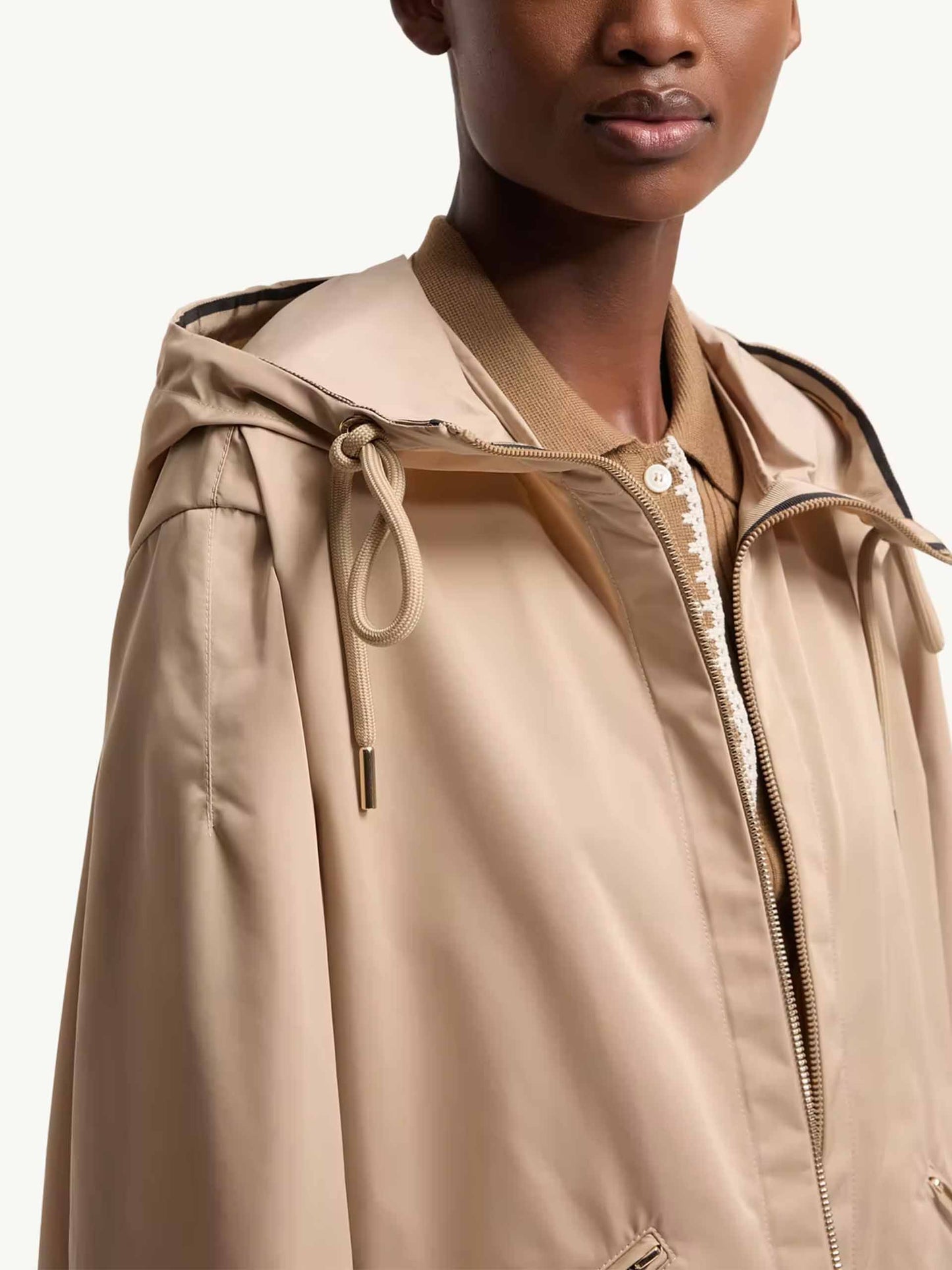 MONCLER - Jacke Cassiopea mit Kapuze für Damen Beige