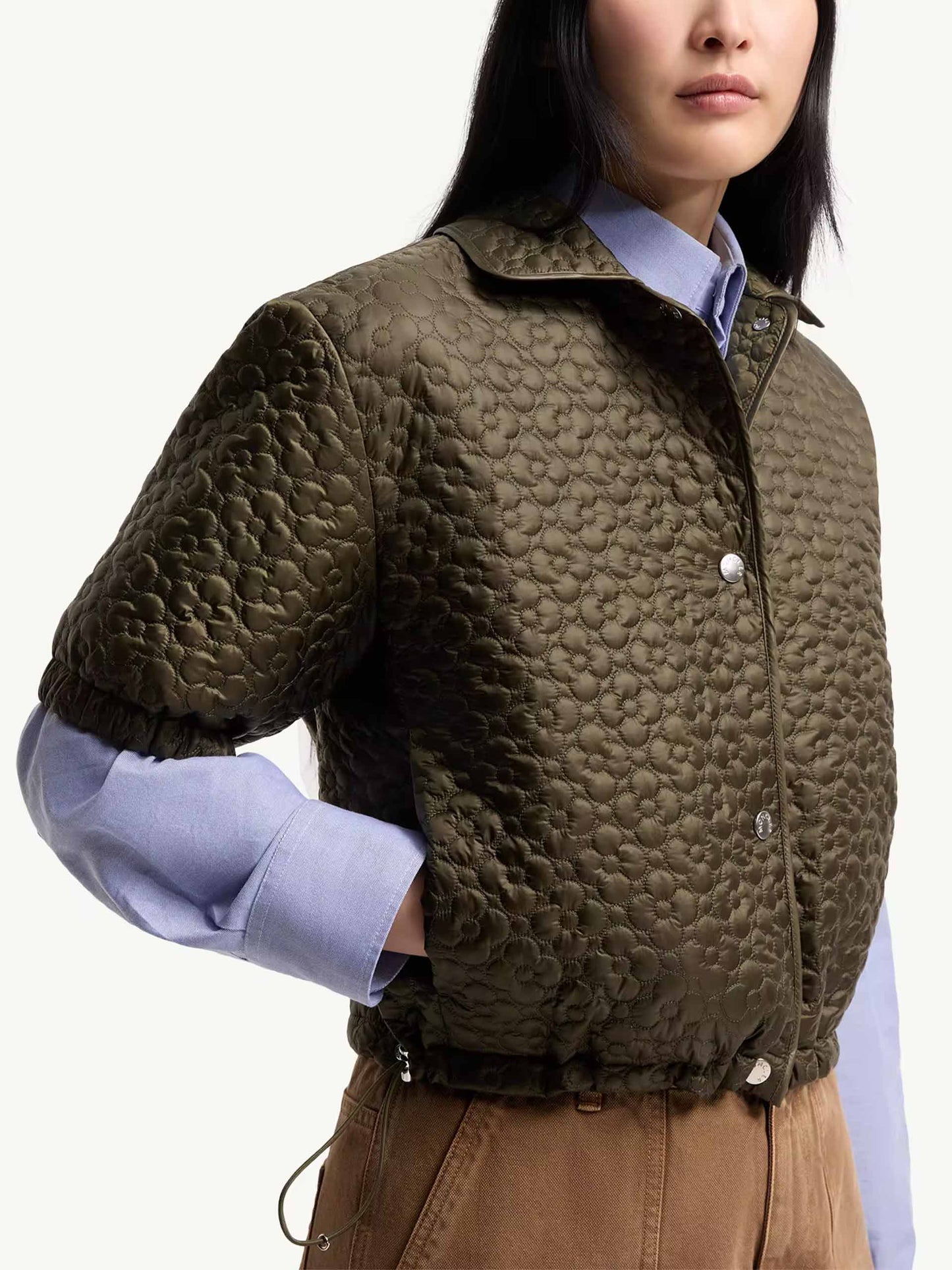 MONCLER - Wattiertes Kurzarm-Hemd für Damen