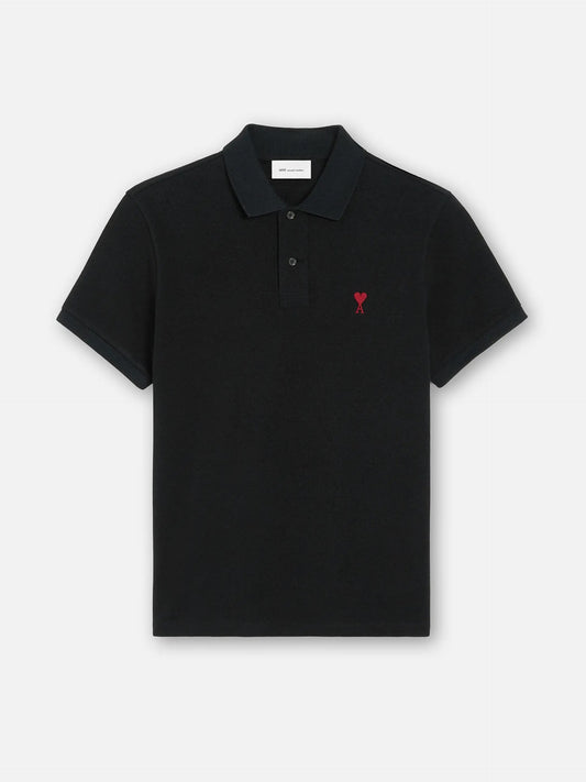 AMI PARIS - Poloshirt Ami De Coeur für Herren Schwarz - Black