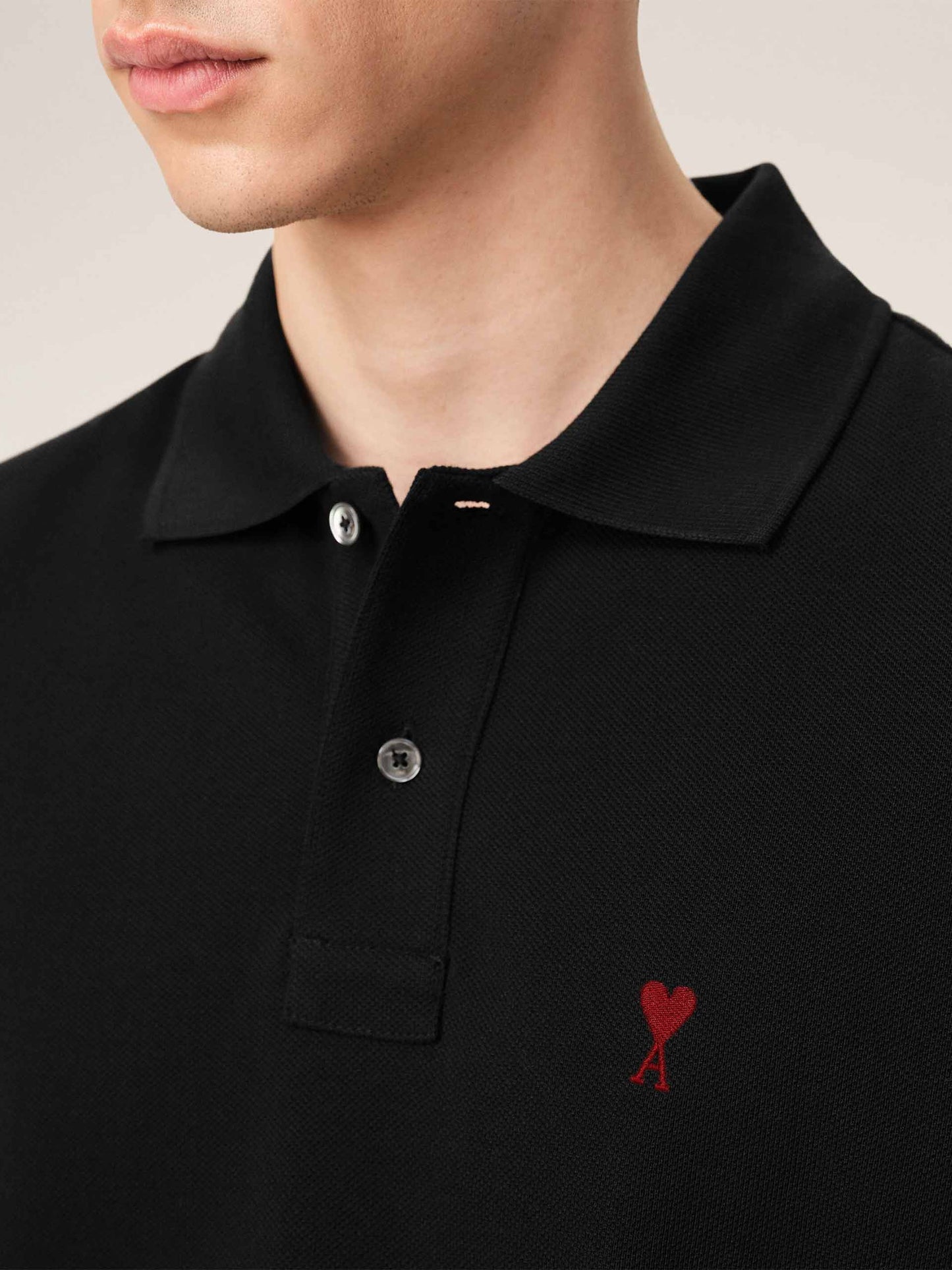 AMI PARIS - Poloshirt Ami De Coeur für Herren Schwarz - Black
