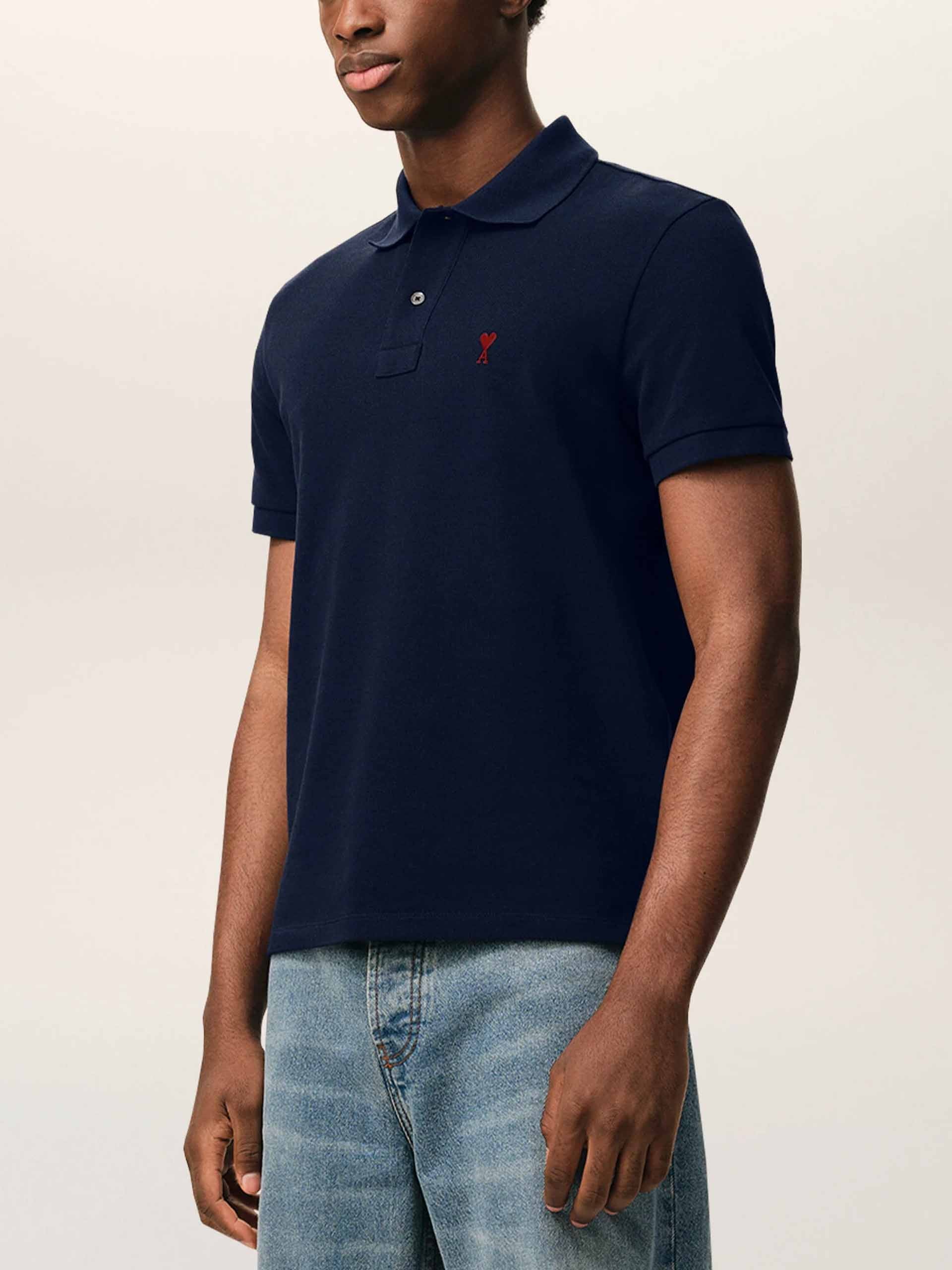 AMI PARIS - Poloshirt Ami De Coeur für Herren Dunkelblau - Dark blue