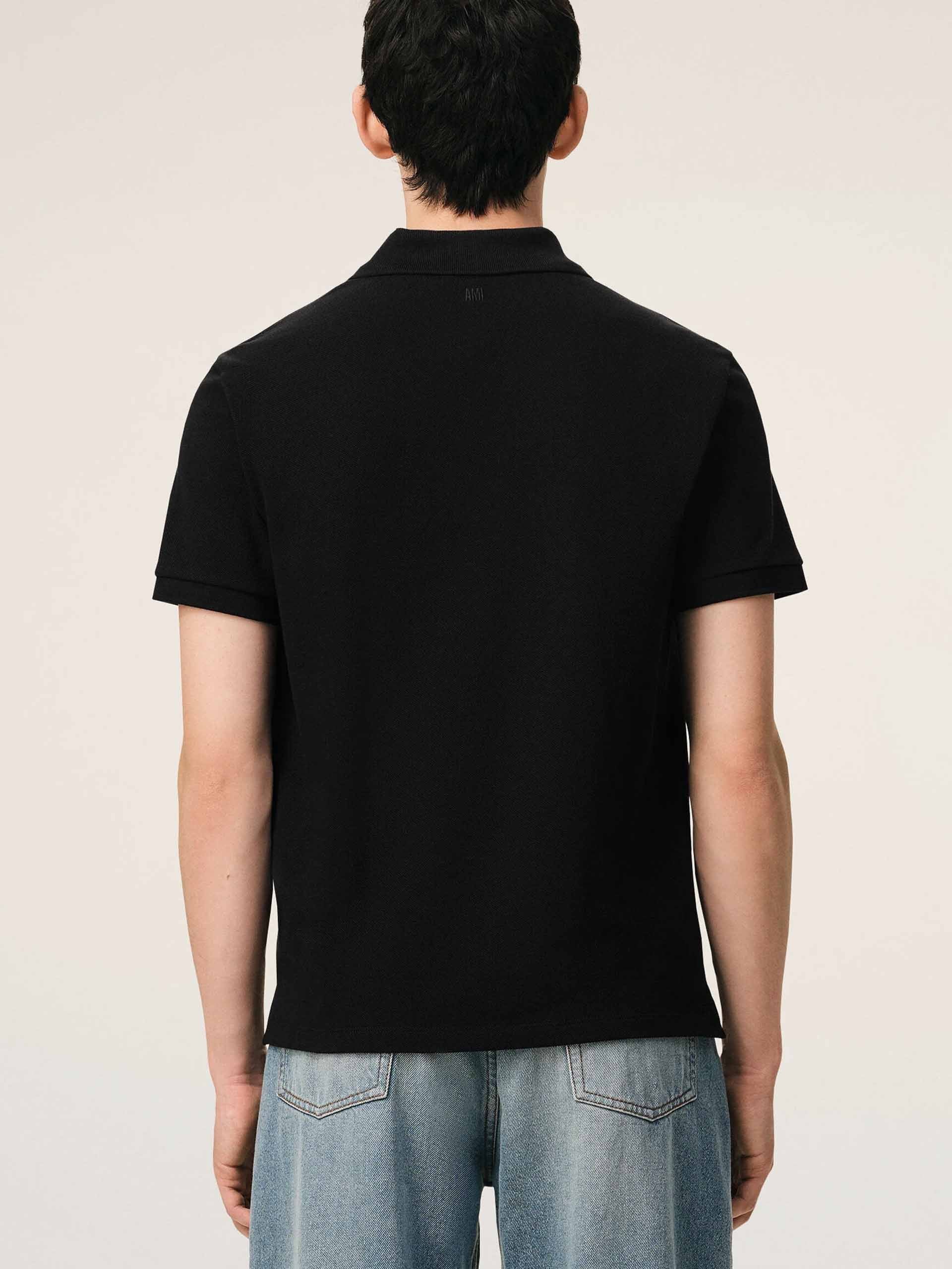 AMI PARIS - Poloshirt Ami De Coeur für Herren Schwarz - Black