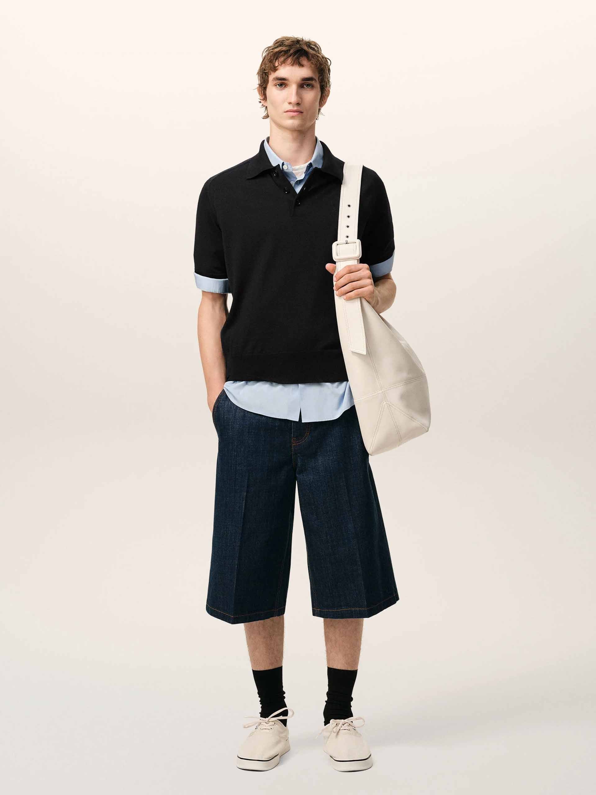 AMI PARIS - Strickpolo Ami De Coeur für Herren Schwarz - Black