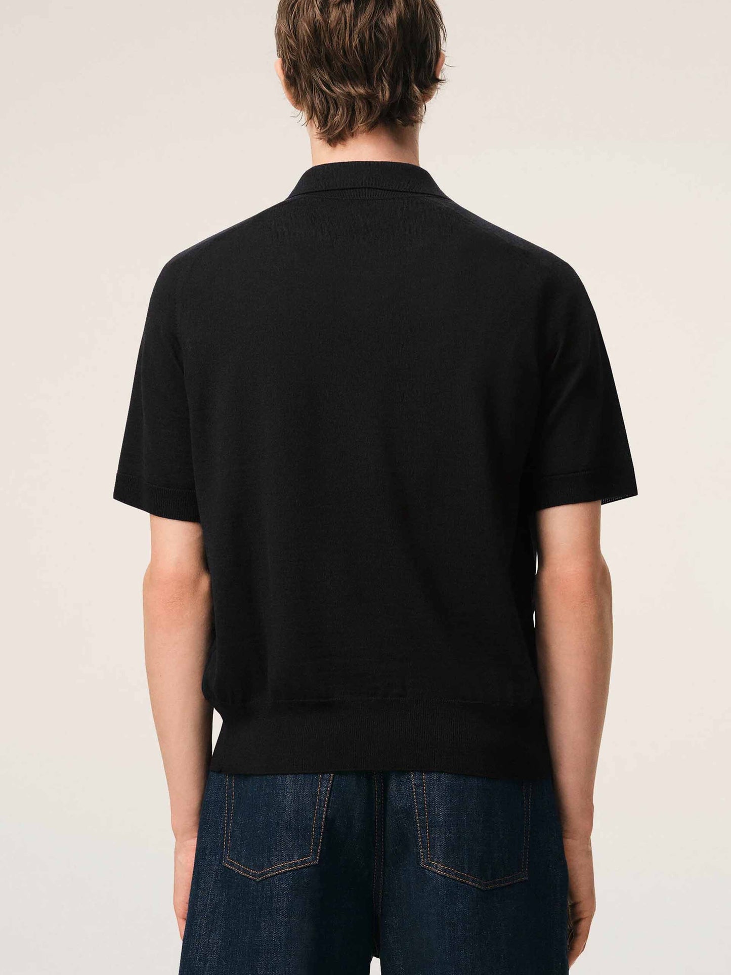 AMI PARIS - Strickpolo Ami De Coeur für Herren Schwarz - Black