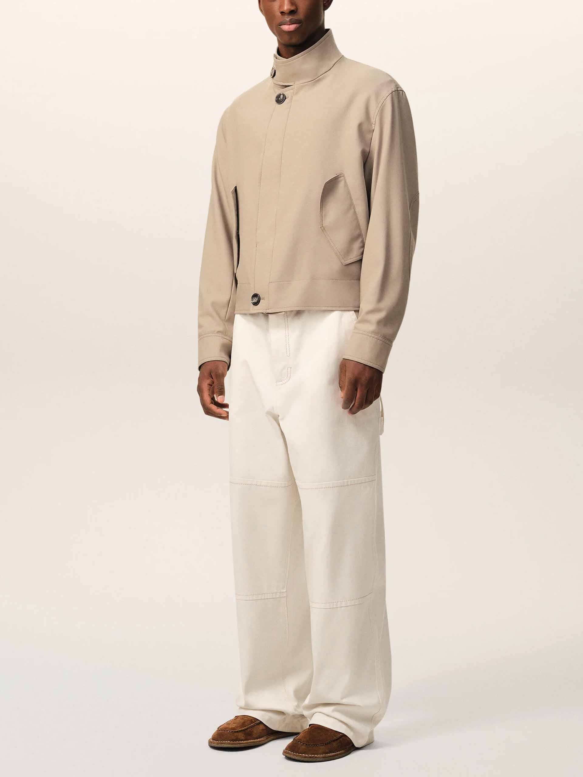 ジャケット・アウター WOOL GABARDINE STACKED HARRINGTON JACKET AMI PARIS - Harrington jacket in wool gabardine for men – NEW TAKE