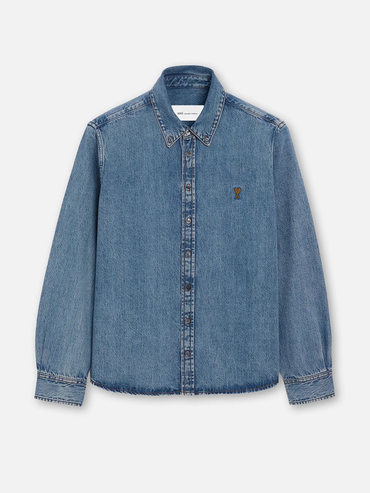AMI PARIS - Jeanshemd Ami De Coeur mit Logo-Stickerei