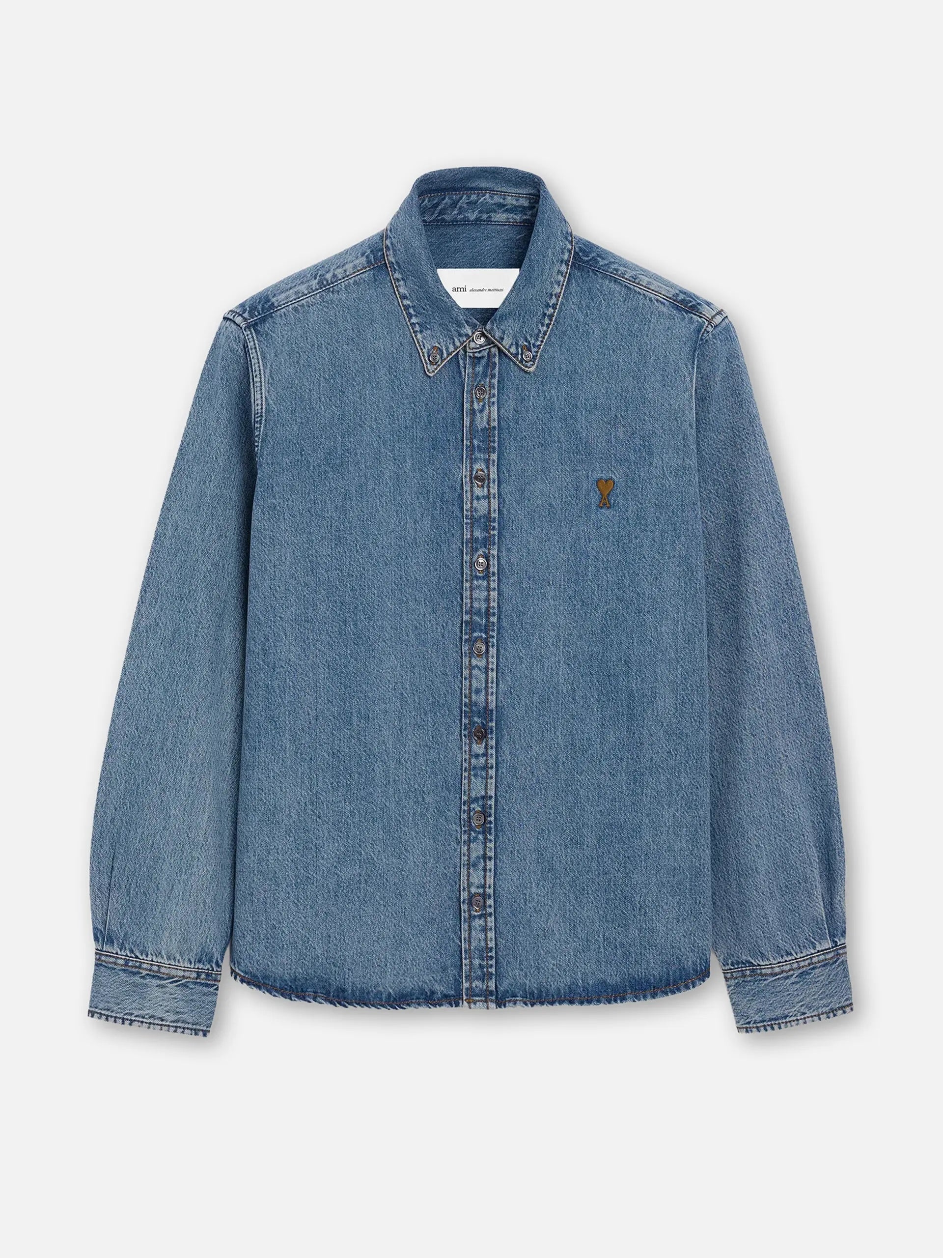 AMI PARIS - Jeanshemd Ami De Coeur mit Logo-Stickerei