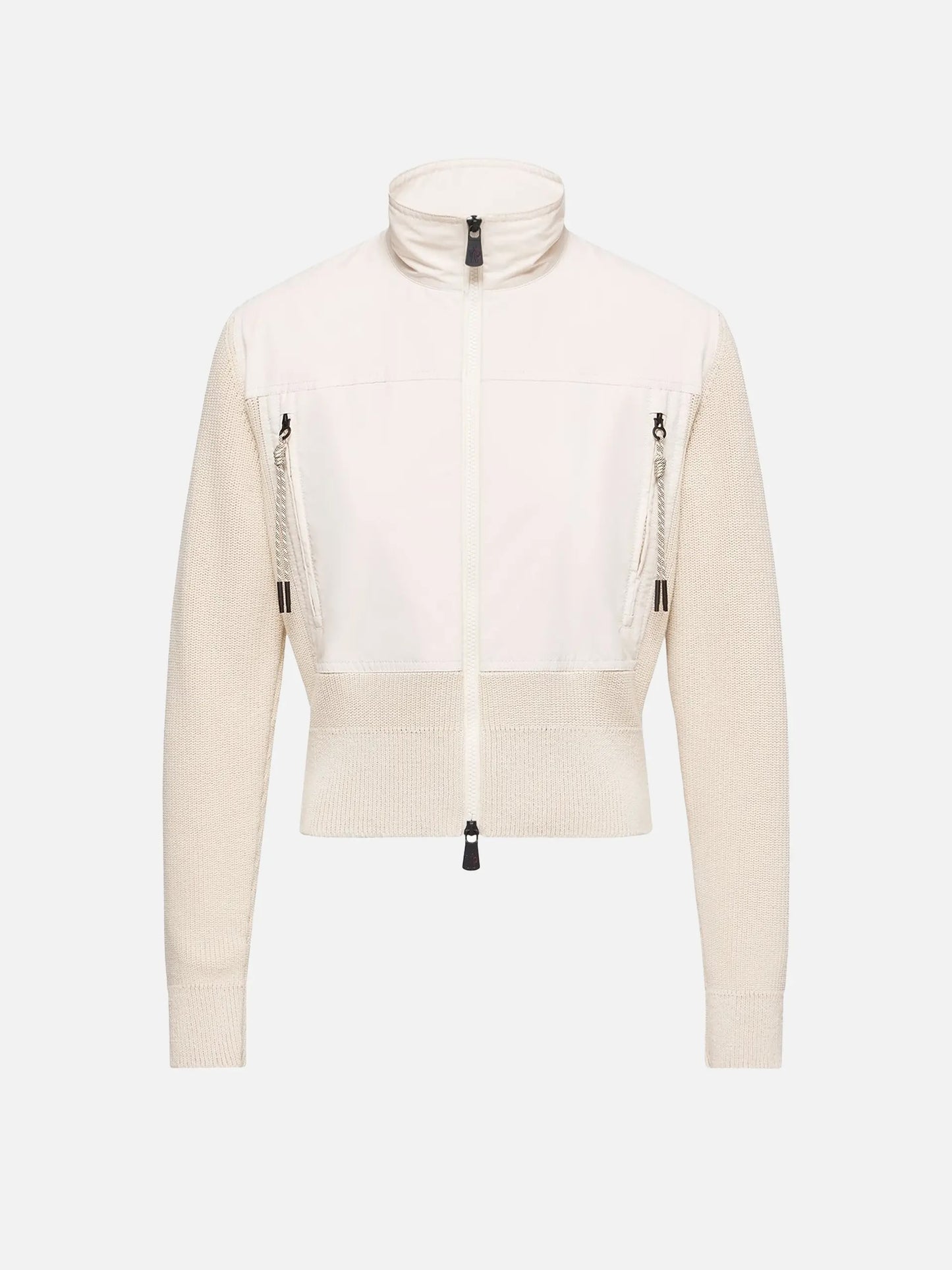 MONCLER GRENOBLE - Wattierte Strickjacke aus Baumwolle für Damen Hellbeige - Light beige