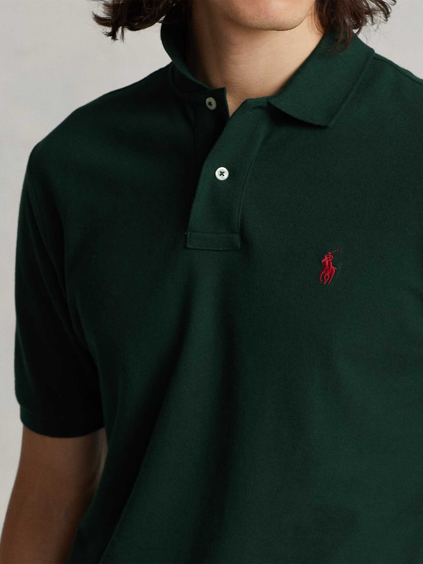 POLO RALPH LAUREN - Poloshirt aus Baumwoll-Piqué für Herren Dunkelgrün - Dark green