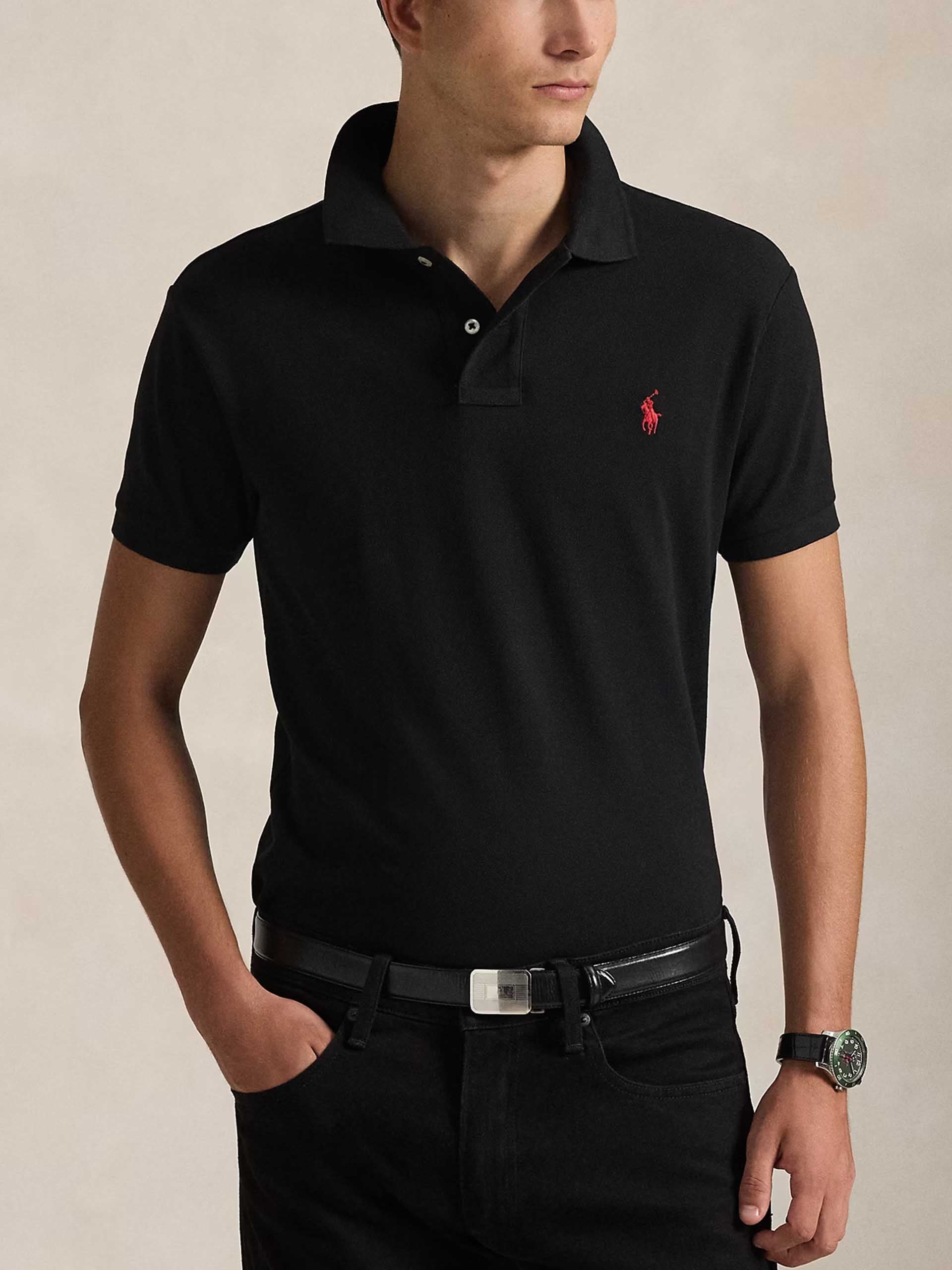 POLO RALPH LAUREN - Poloshirt aus Baumwoll-Piqué für Herren Schwarz - Black