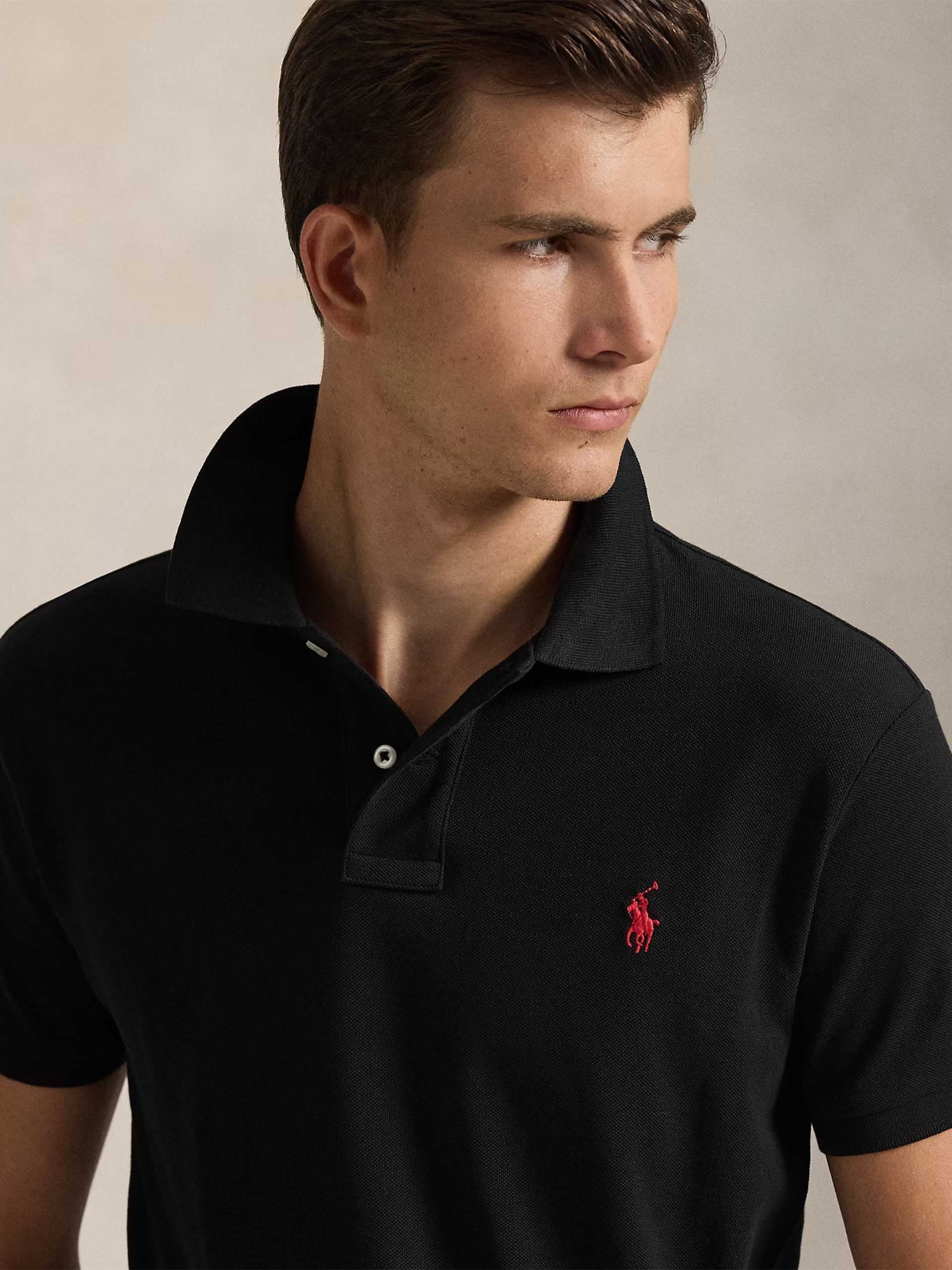 POLO RALPH LAUREN - Poloshirt aus Baumwoll-Piqué für Herren Schwarz - Black