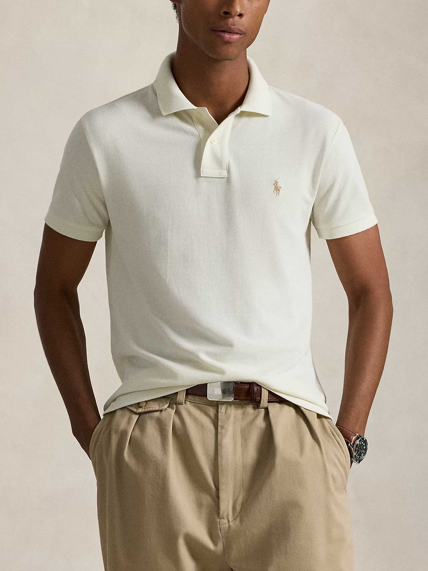 POLO RALPH LAUREN - Poloshirt aus Baumwoll-Piqué für Herren Creme - Cream