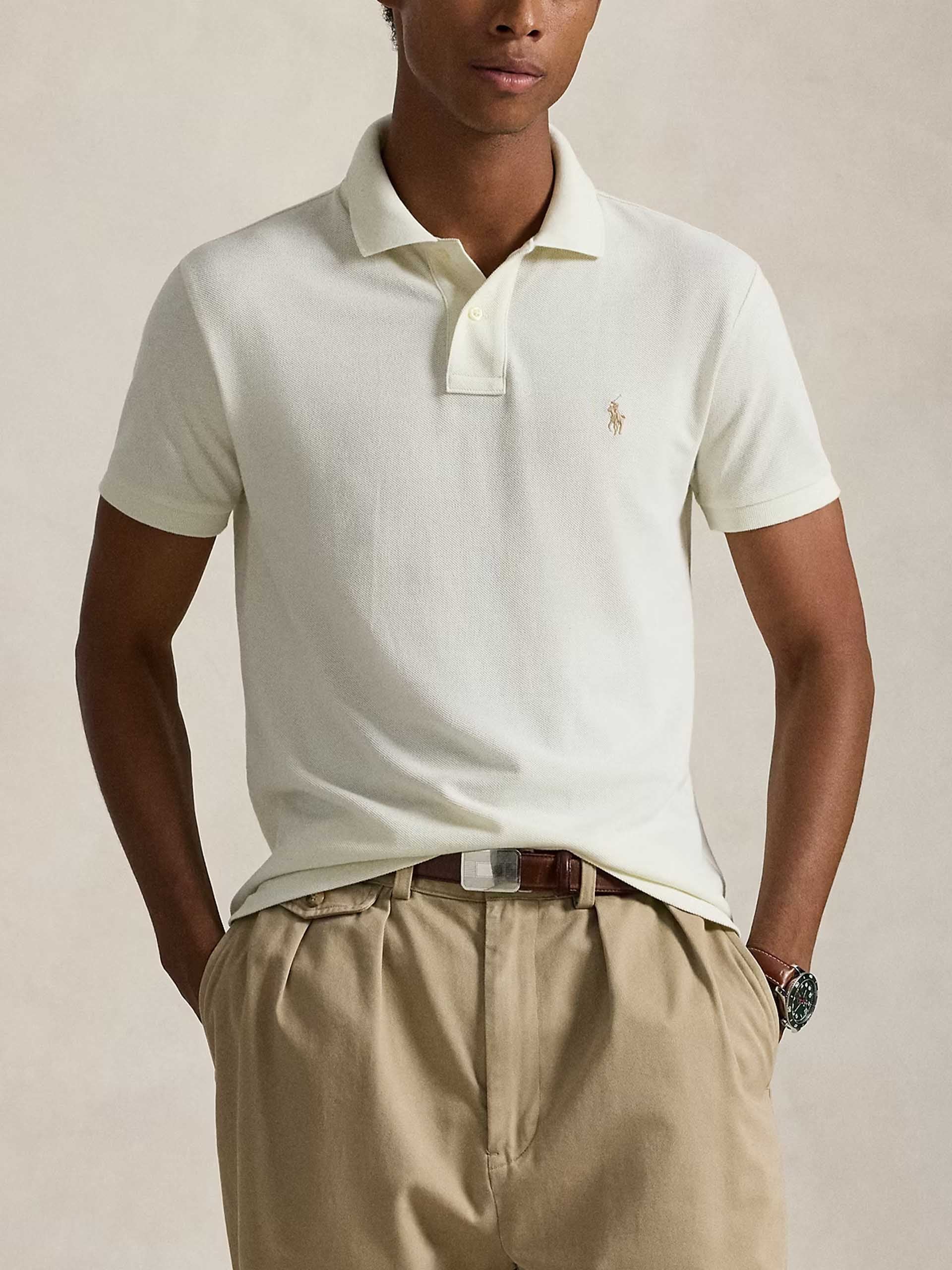 POLO RALPH LAUREN - Poloshirt aus Baumwoll-Piqué für Herren Creme - Cream