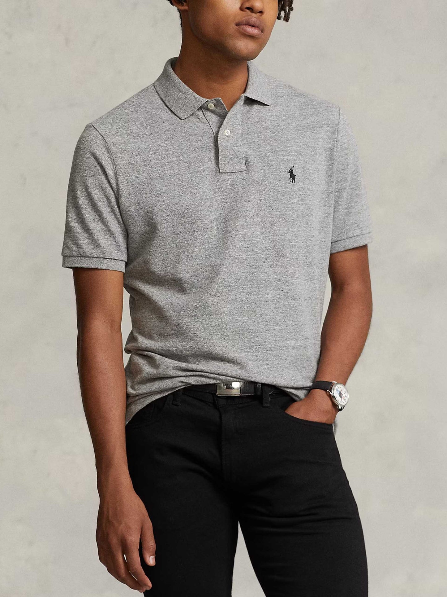 POLO RALPH LAUREN - Poloshirt aus Piqué für Herren Grau Melange - Grey Melange