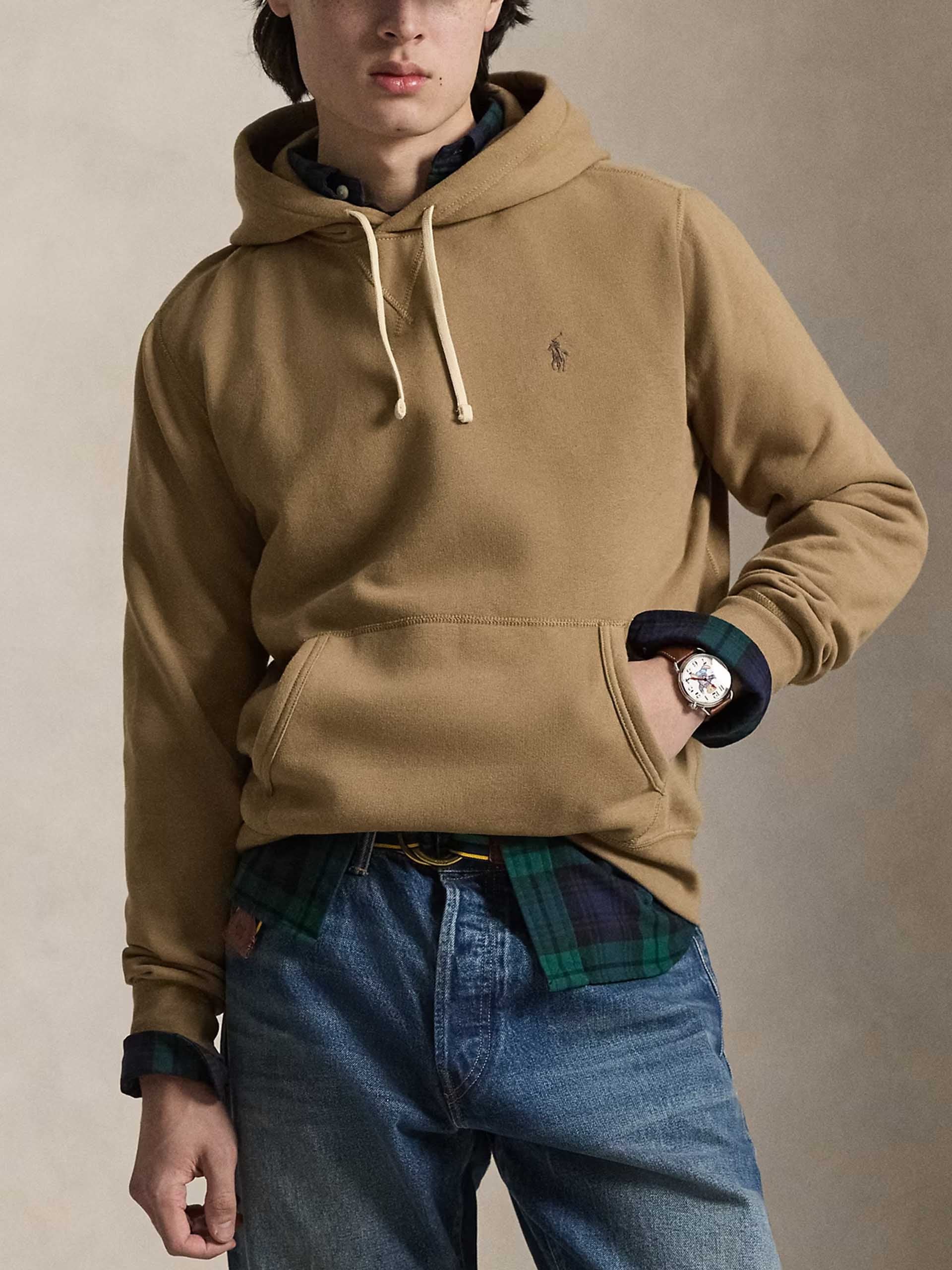 POLO RALPH LAUREN - Logo-Hoodie aus Fleece für Herren Sand Beige