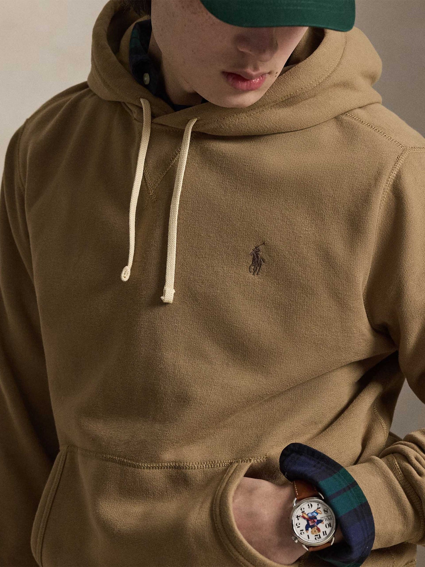 POLO RALPH LAUREN - Logo-Hoodie aus Fleece für Herren Sand Beige