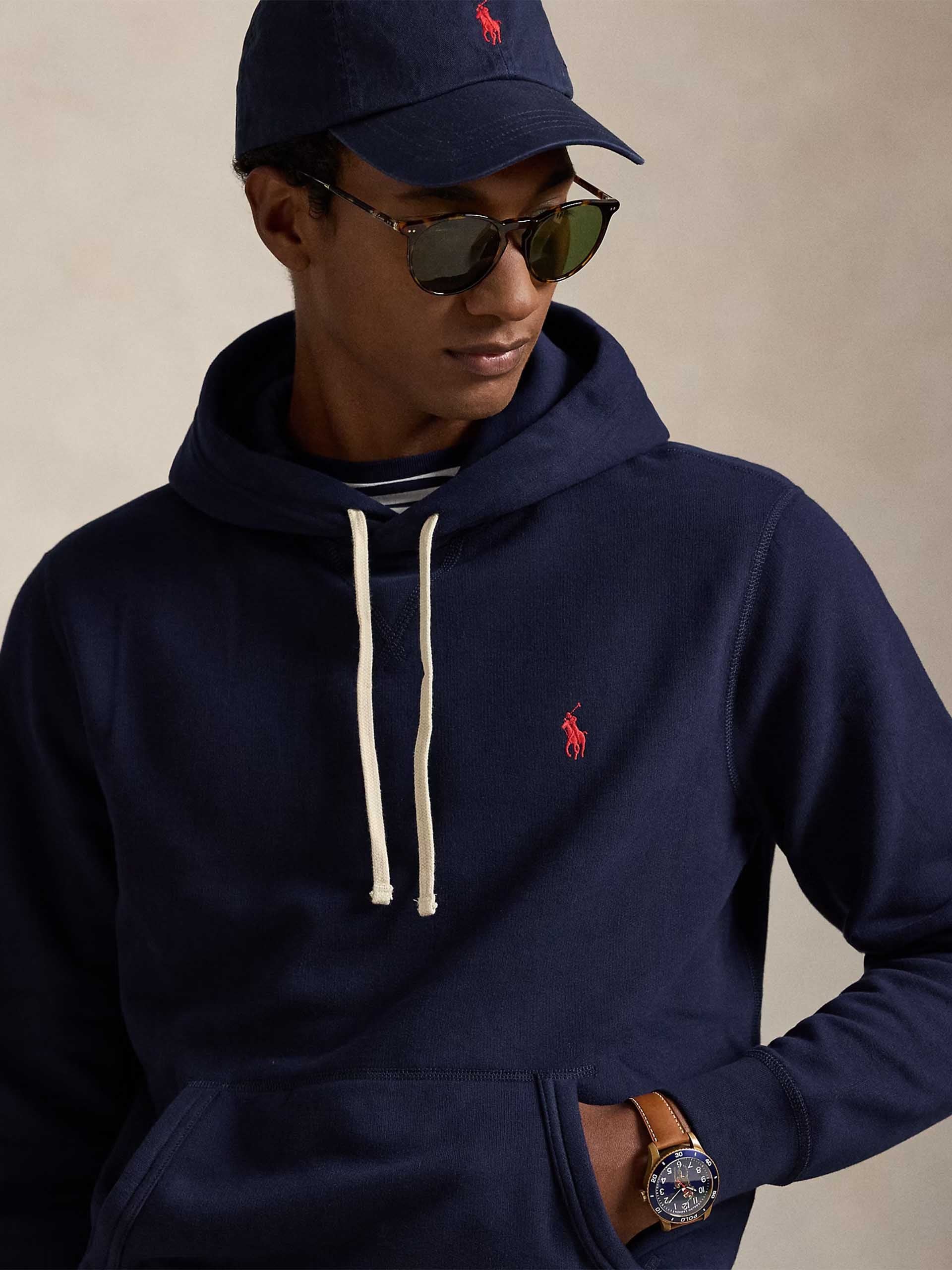 POLO RALPH LAUREN - Logo-Hoodie aus Fleece für Herren Navyblau - Navy blue