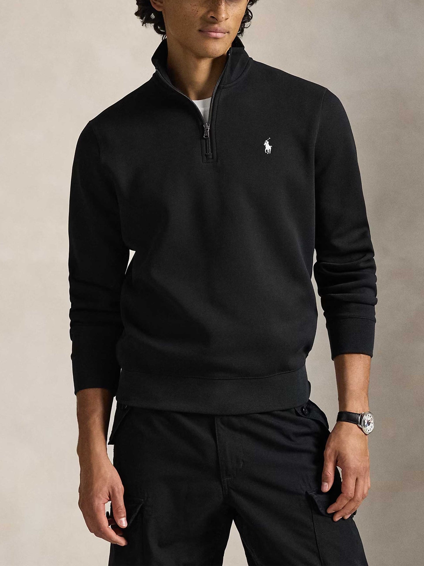 POLO RALPH LAUREN - Sweatshirt mit Quarter-Zip für Herren Schwarz - Black
