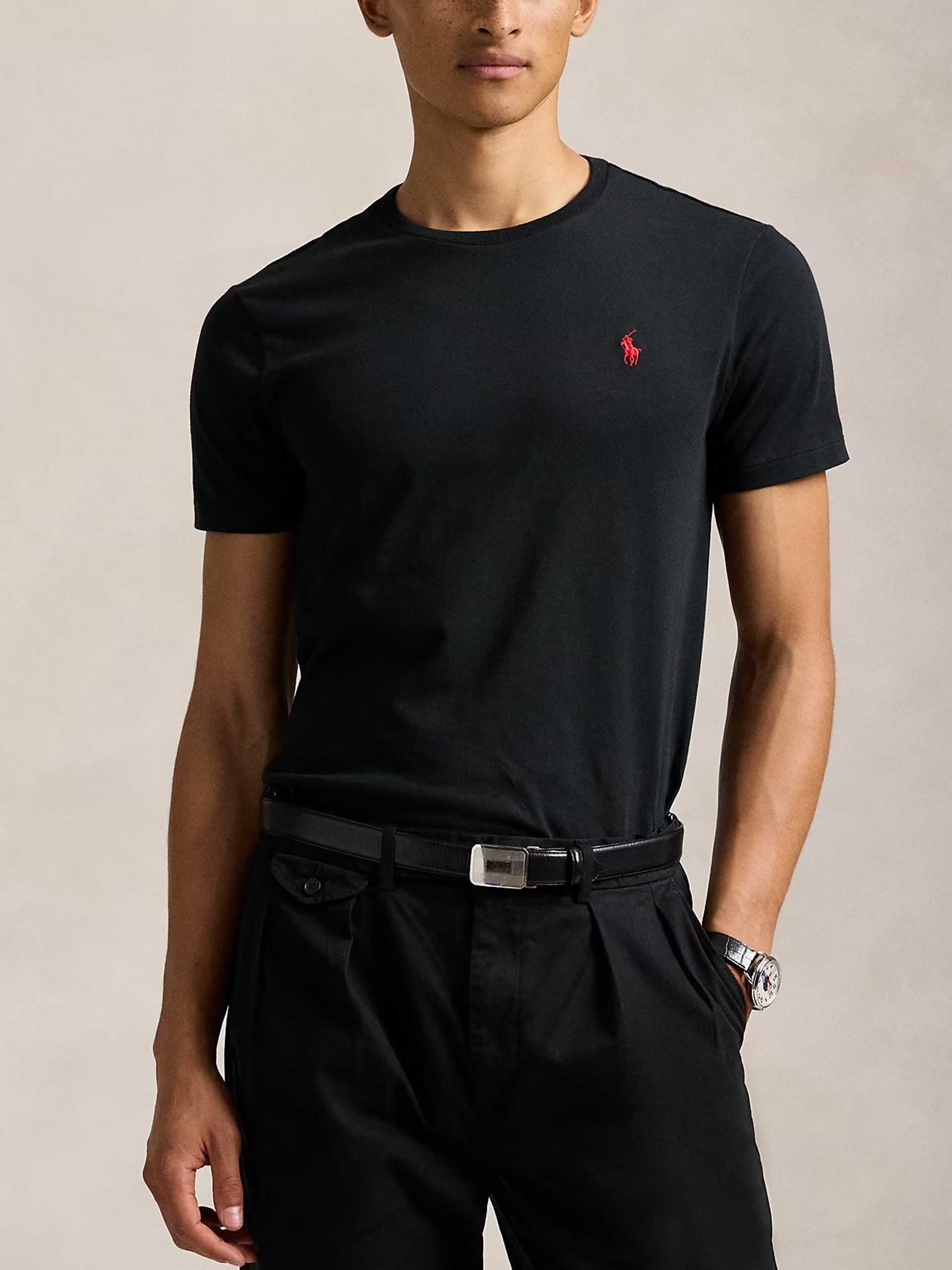 POLO RALPH LAUREN - T-Shirt aus Baumwoll-Jersey für Herren Schwarz - Black