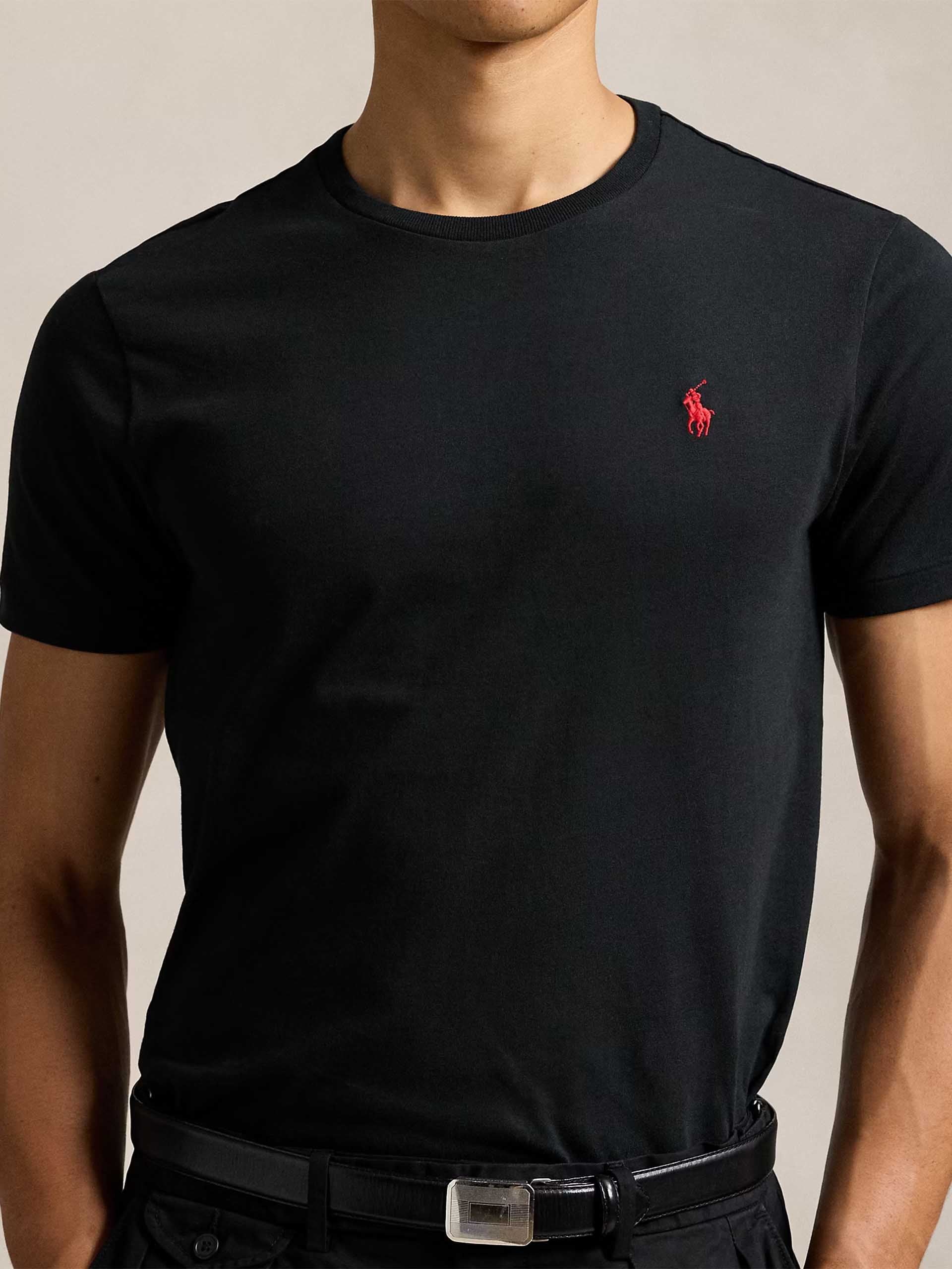 POLO RALPH LAUREN - T-Shirt aus Baumwoll-Jersey für Herren Schwarz - Black