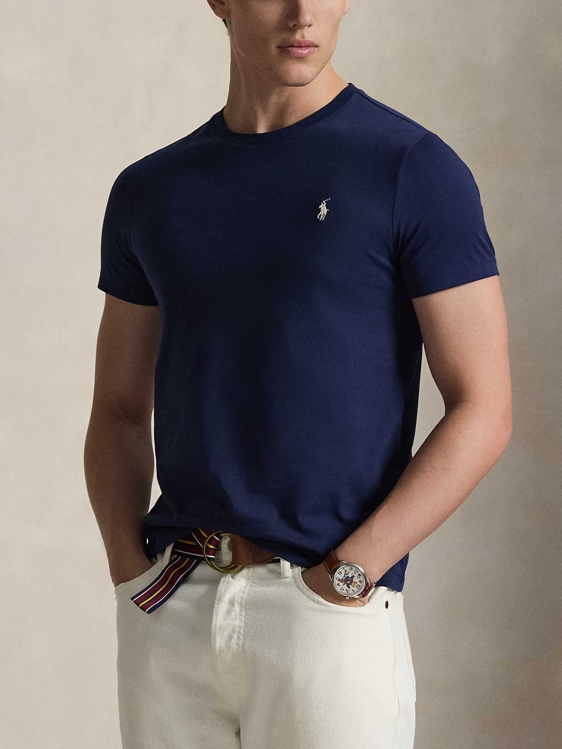 POLO RALPH LAUREN - T-Shirt aus Baumwoll-Jersey für Herren Navyblau - Navy blue