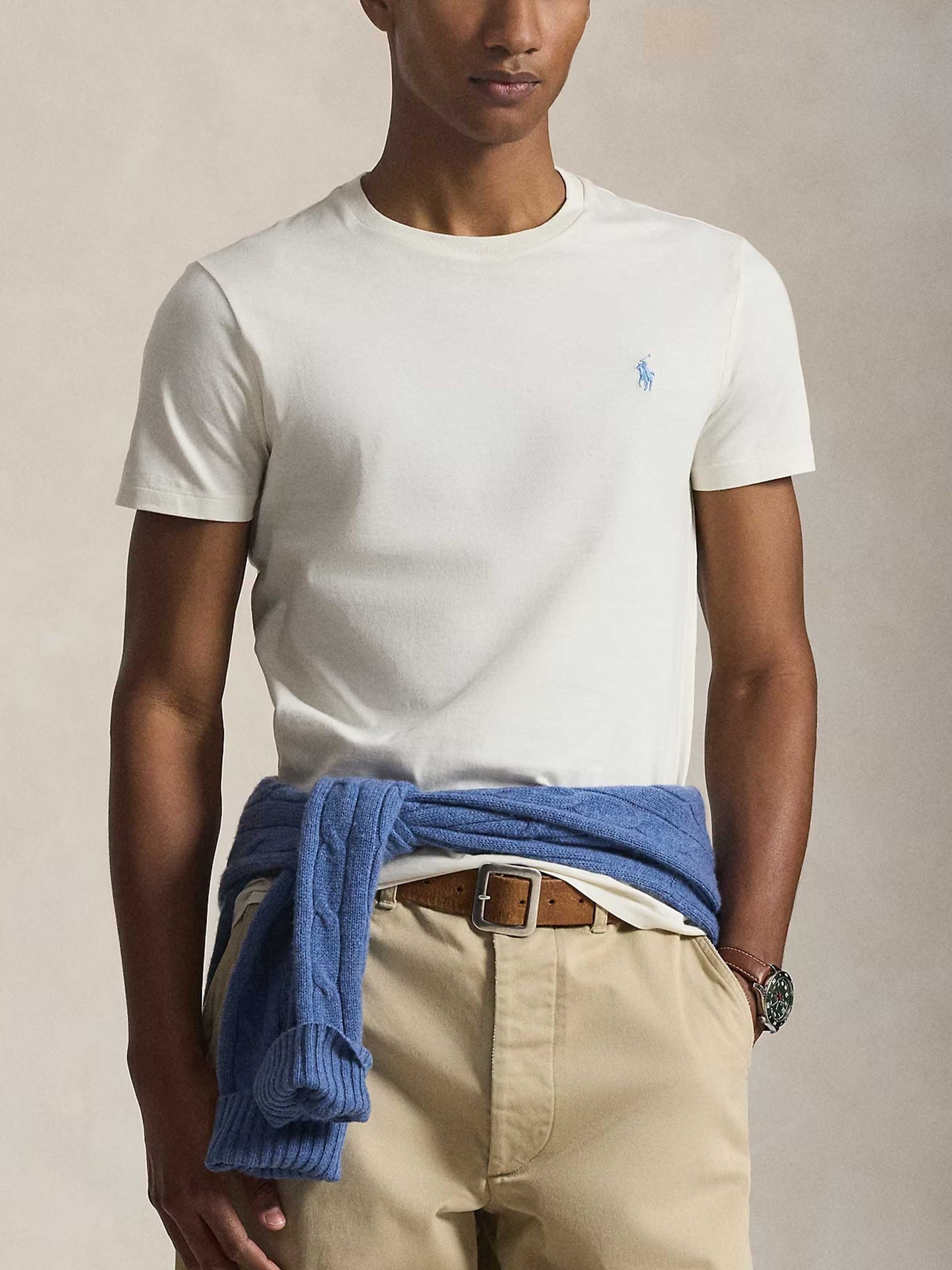 POLO RALPH LAUREN - T-Shirt aus Baumwoll-Jersey für Herren Creme - Cream