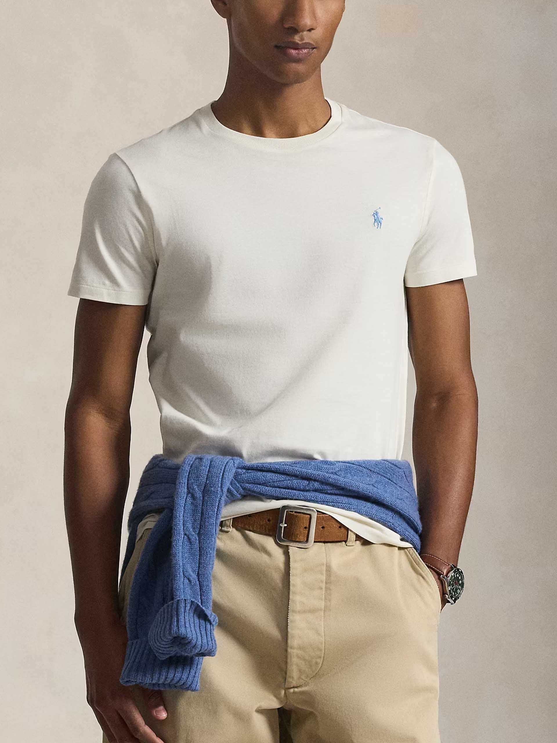 POLO RALPH LAUREN - T-Shirt aus Baumwoll-Jersey für Herren Creme - Cream