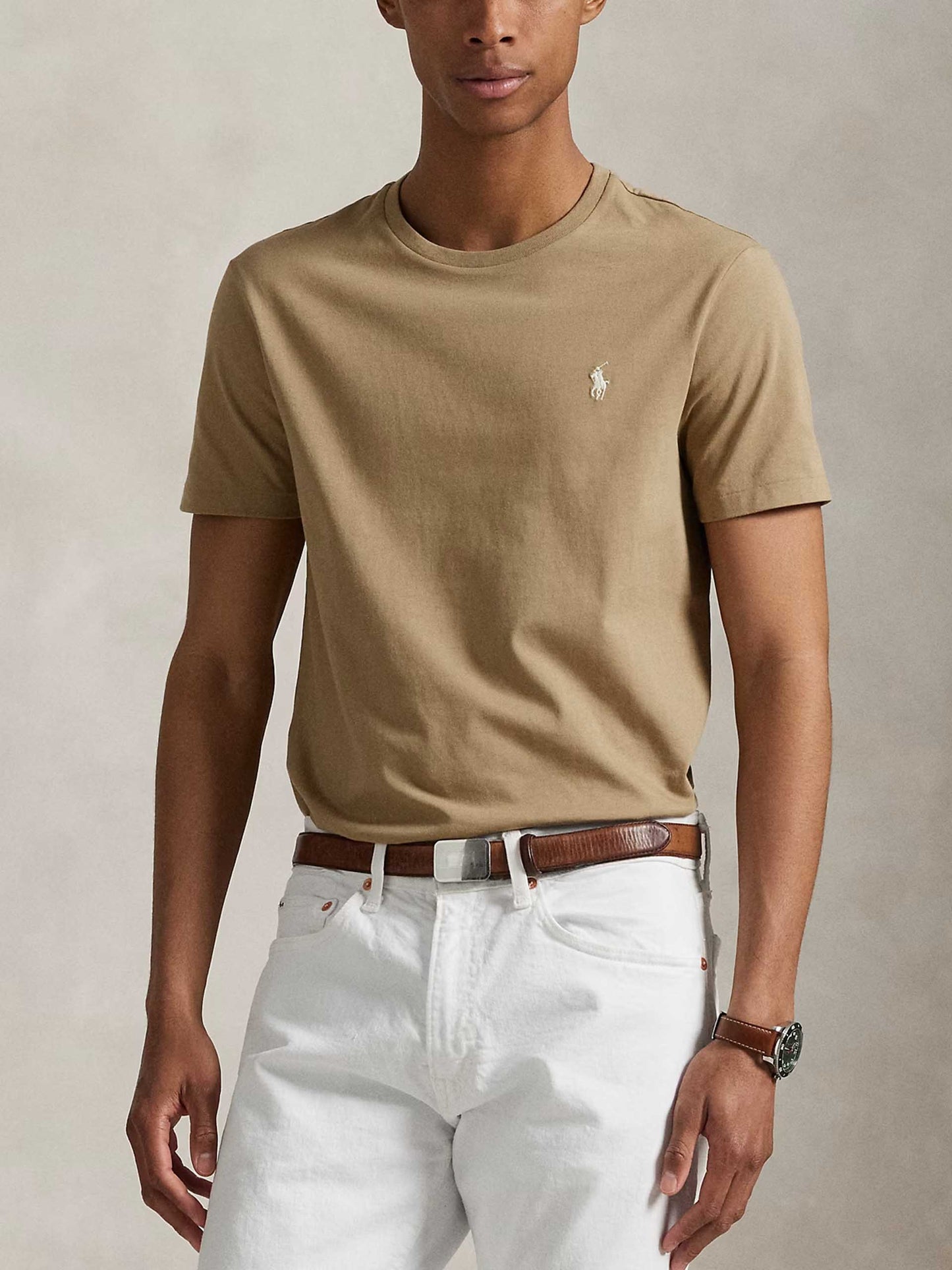 POLO RALPH LAUREN - T-Shirt aus Baumwoll-Jersey für Herren Beige