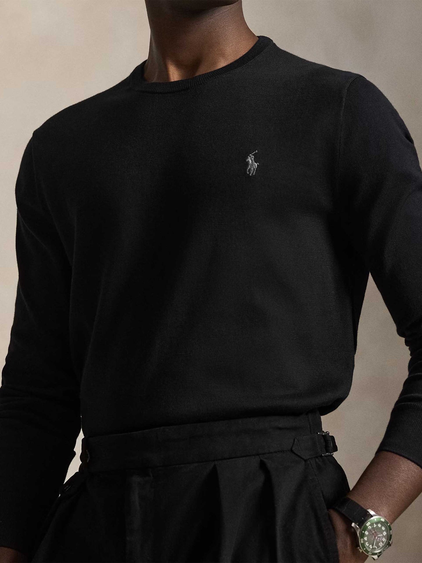 POLO RALPH LAUREN - Pullover aus Baumwolle für Herren Schwarz - Black