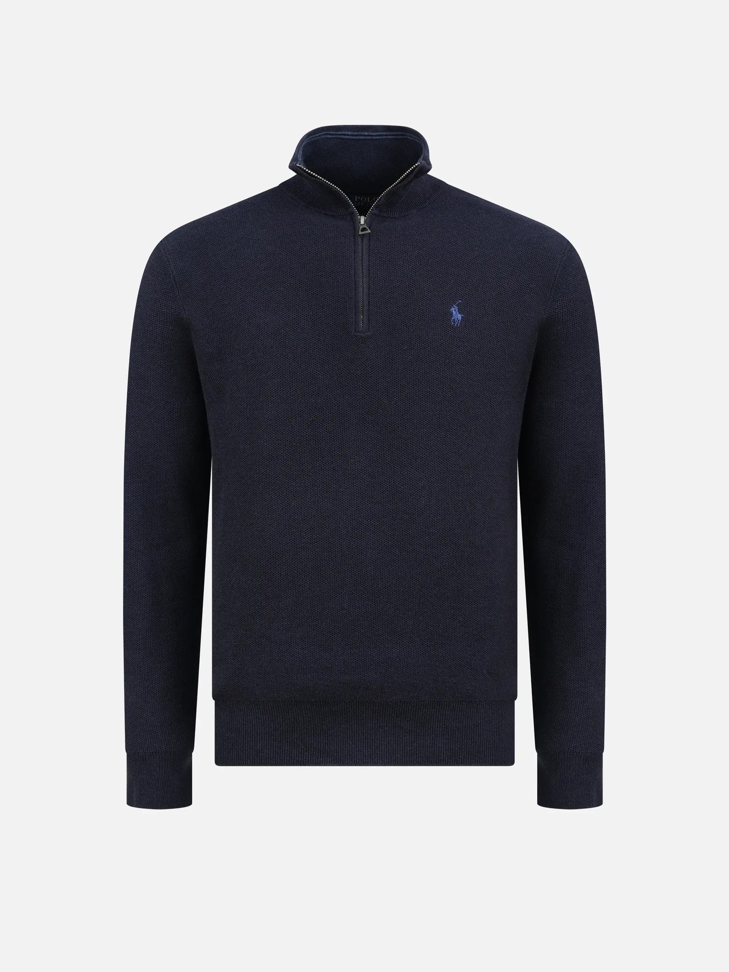POLO RALPH LAUREN - Quarter-Zip-Pullover aus Baumwollpiqué für Herren Navyblau - Navy blue